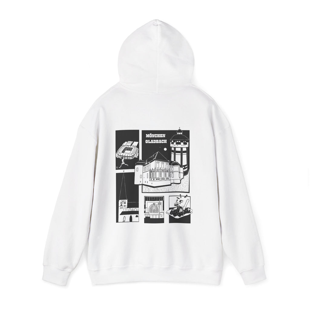 Mönchengladbach Stories Graphic Hoodie Backprint – Wear your City Kollektion | ORGNL Fabrics