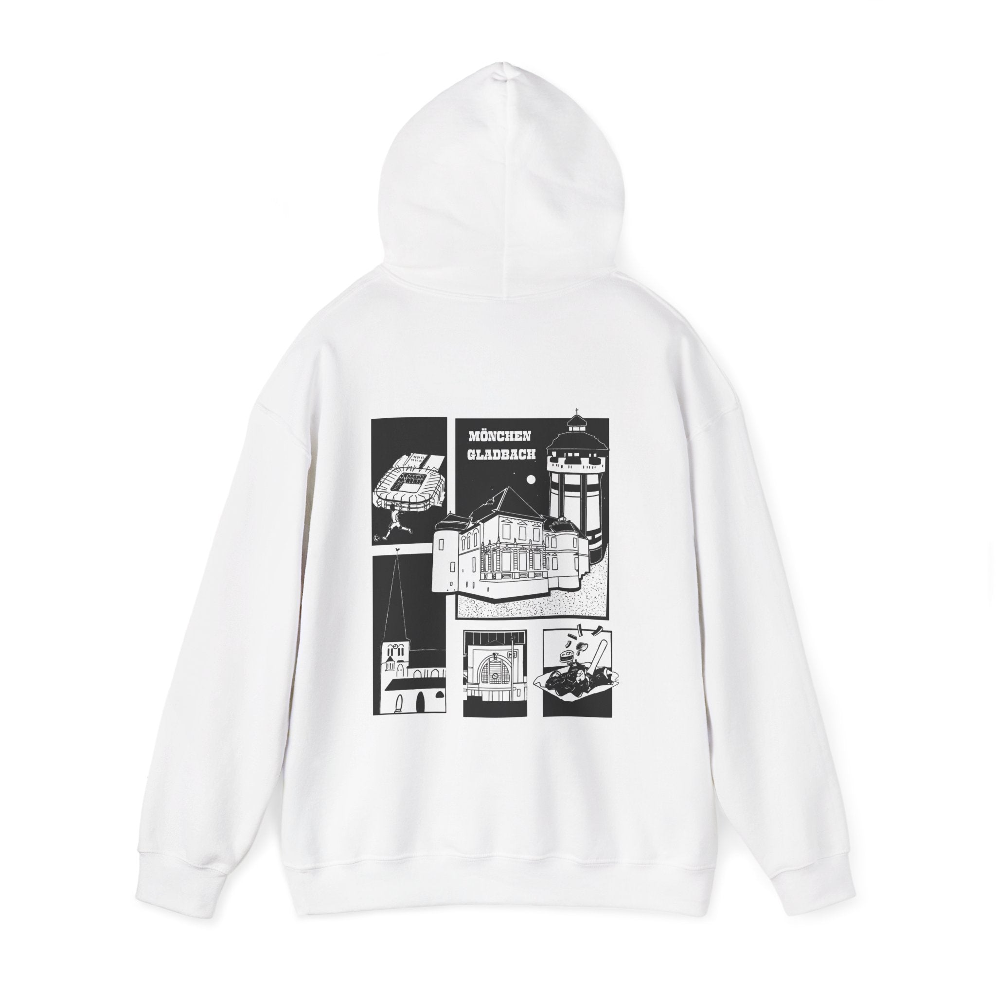 Mönchengladbach Stories Graphic Hoodie Backprint – Wear your City Kollektion | ORGNL Fabrics