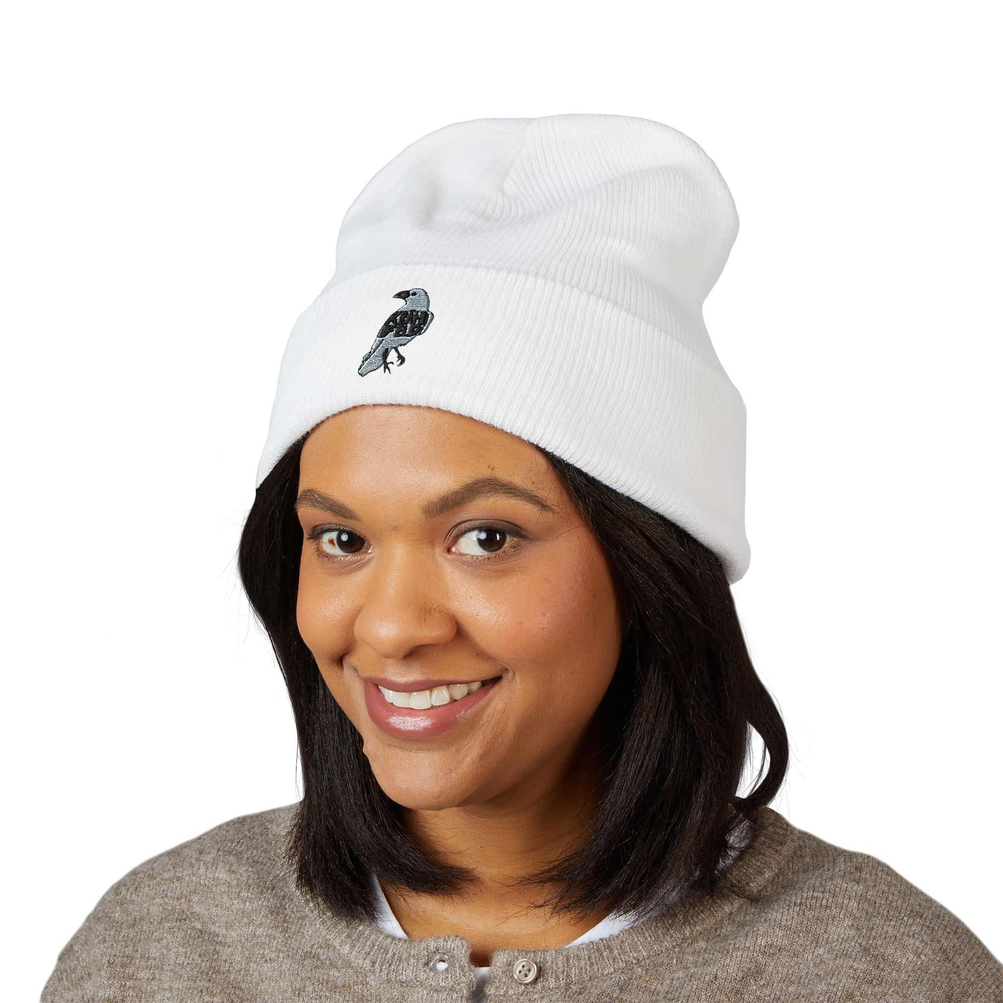 Krähfeld Raven Beanie — Bestickter Rabe | ORGNL Fabrics