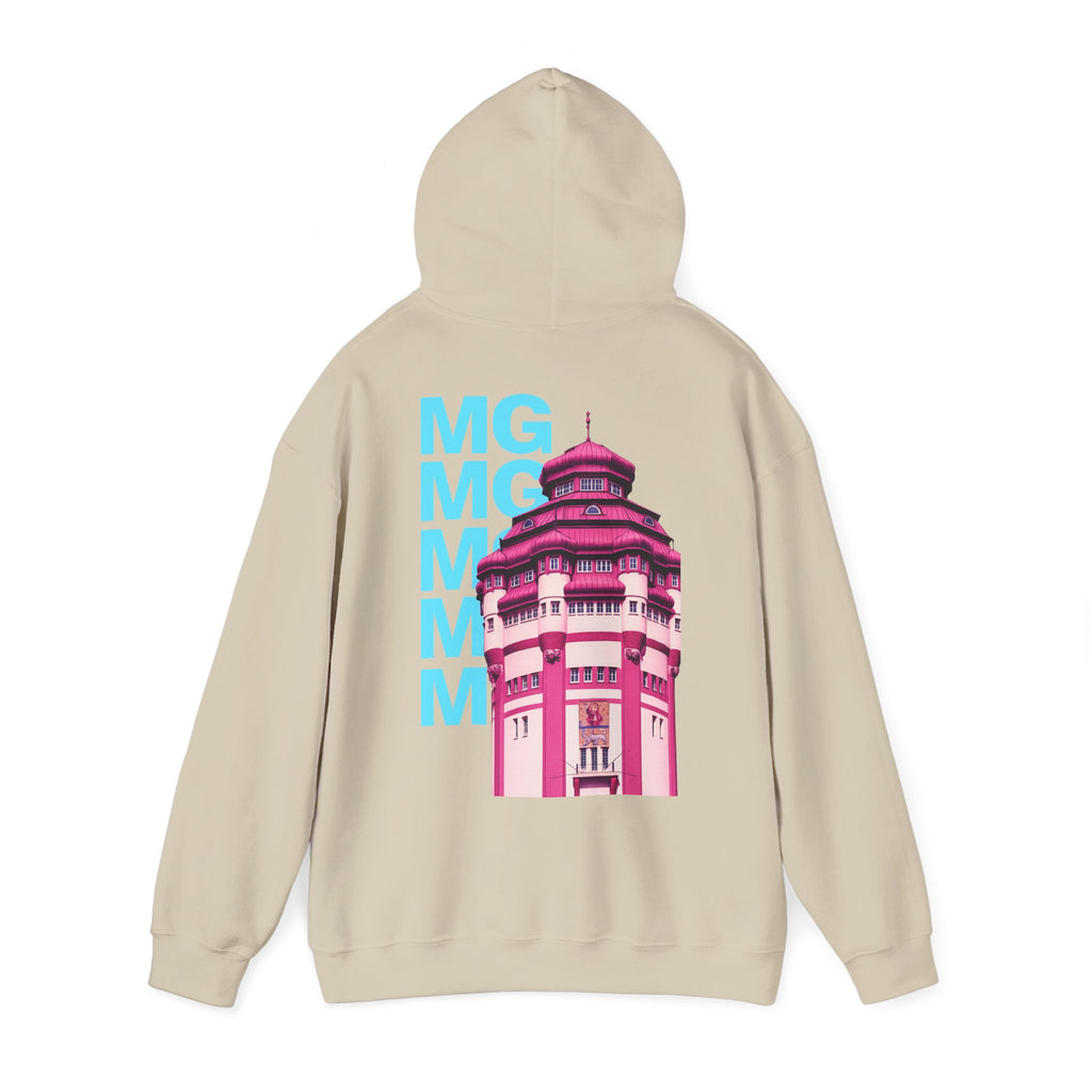 Mönchengladbach Wasserturm Neon Graphic Hoodie – Wear your City Kollektion | ORGNL Fabrics