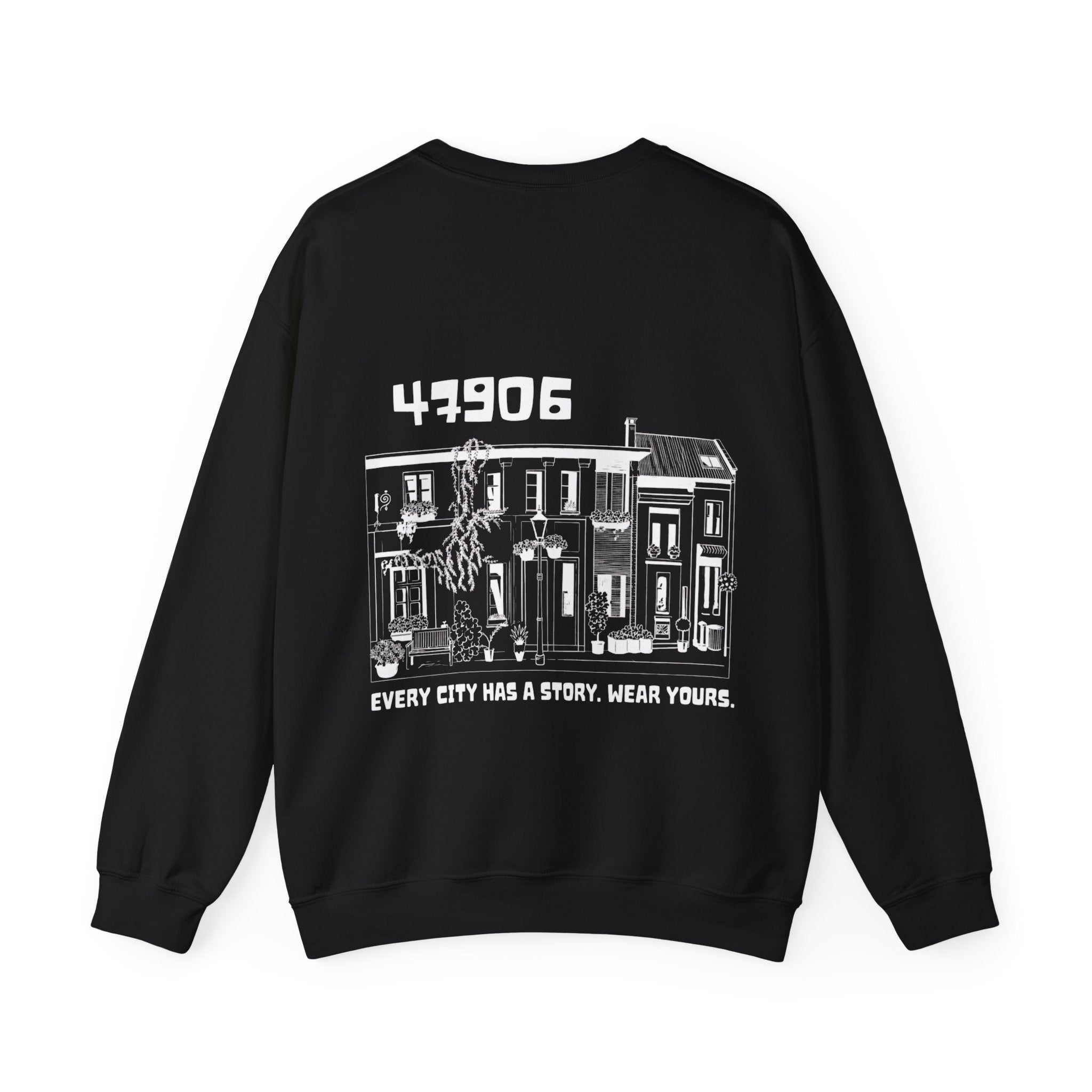 47906 Kempen Altstadt Crewneck Sweater Backprint – Wear your City Kollektion | ORGNL Fabrics