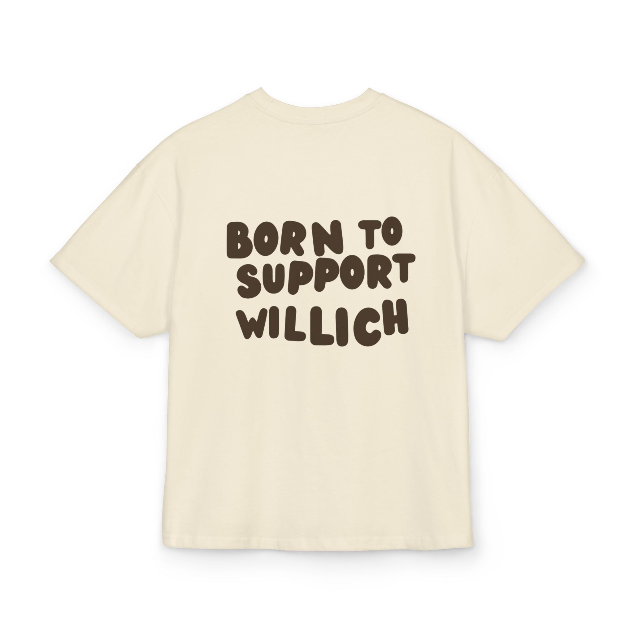 Born to Support Willich Heavy Oversized T-Shirt Backprint – Wear your City Kollektion | ORGNL Fabrics