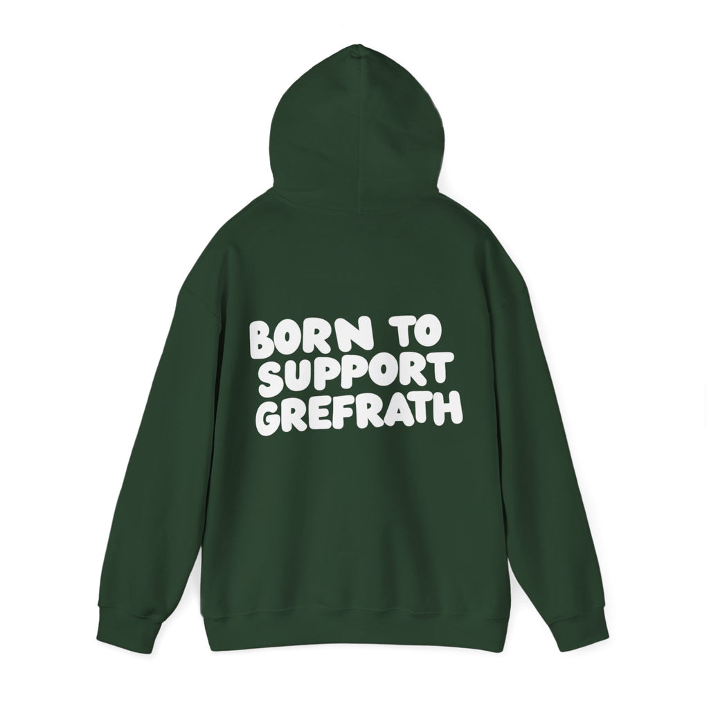 Born to Support Grefrath Hoodie Backprint – Wear your City Kollektion | ORGNL Fabrics