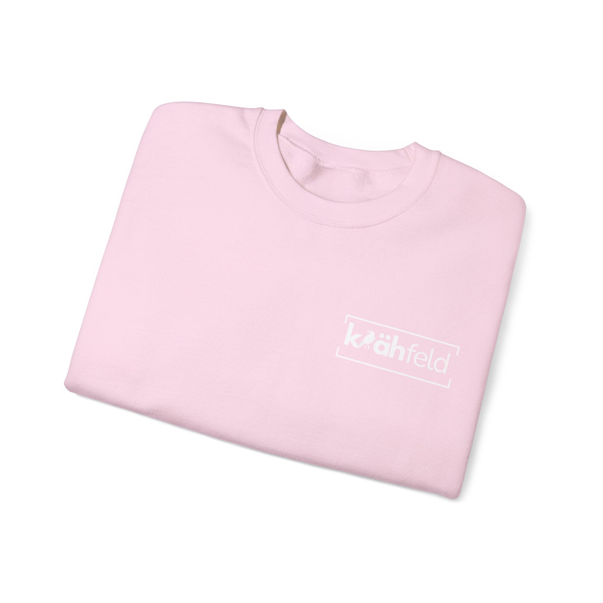 Kahfeld Logo Crewneck Sweatshirt — Minimal White Graphic Sweatshirt