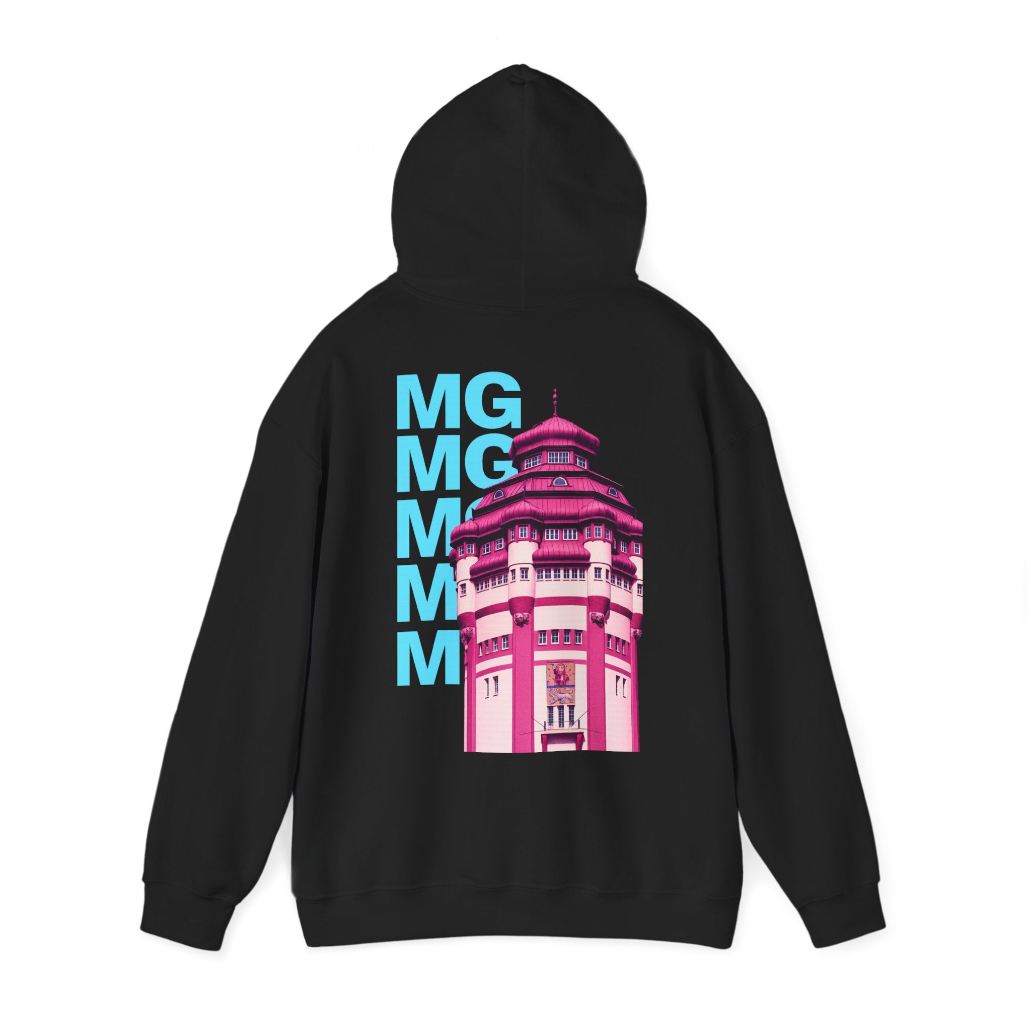 Mönchengladbach Wasserturm Neon Graphic Hoodie – Wear your City Kollektion | ORGNL Fabrics