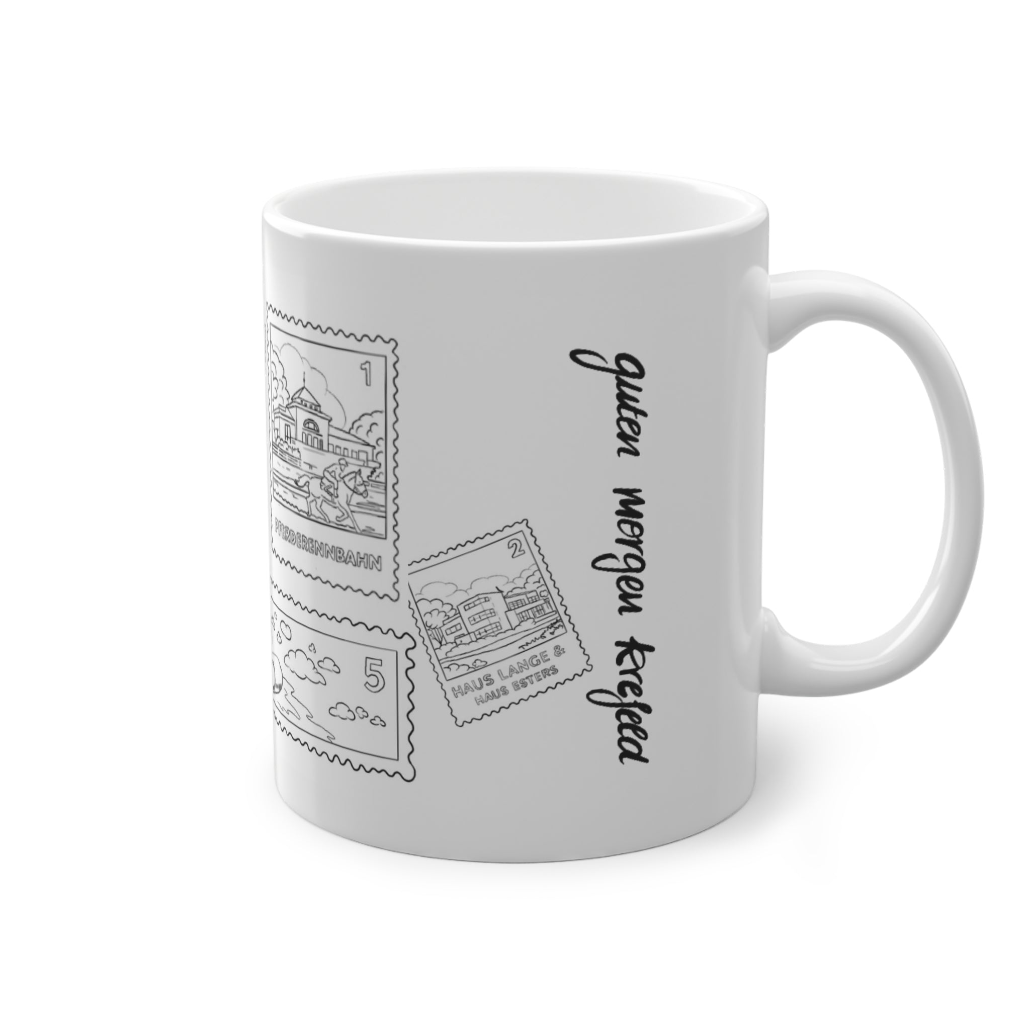 Krefeld Briefmarken Tasse – Krefeld Home & Living Kollektion | ORGNL Fabrics
