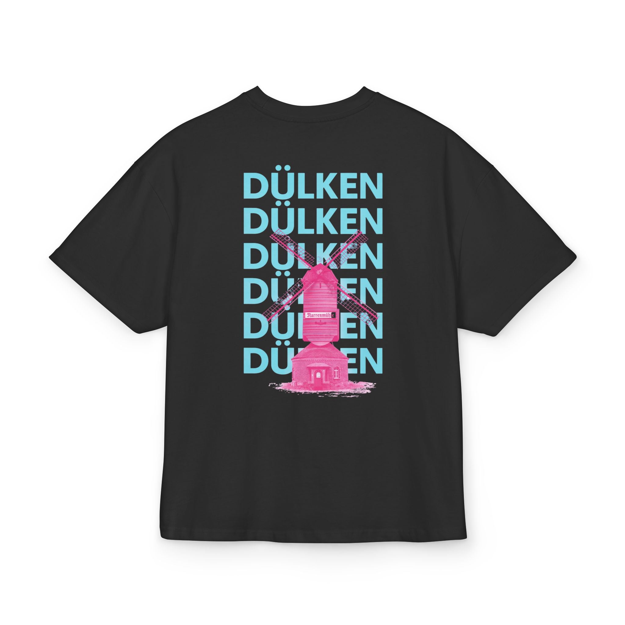 Dülken Narrenmühle Neon Graphic Heavy Oversized T-Shirt – Wear your City Kollektion | ORGNL Fabrics
