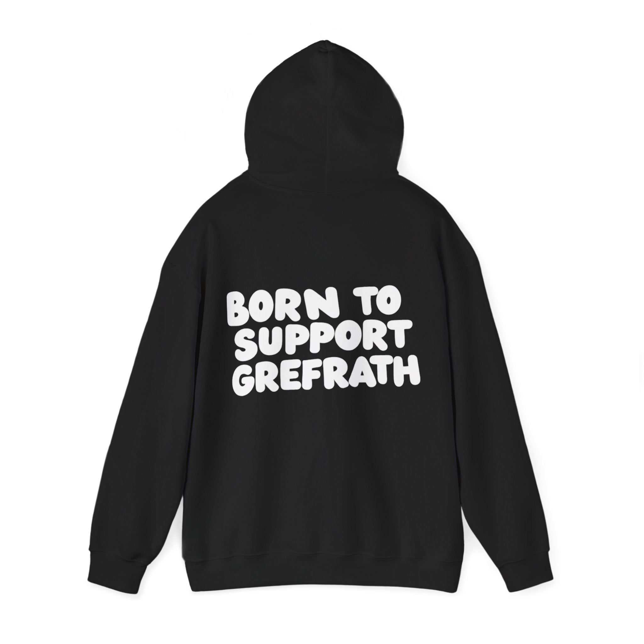 Born to Support Grefrath Hoodie Backprint – Wear your City Kollektion | ORGNL Fabrics