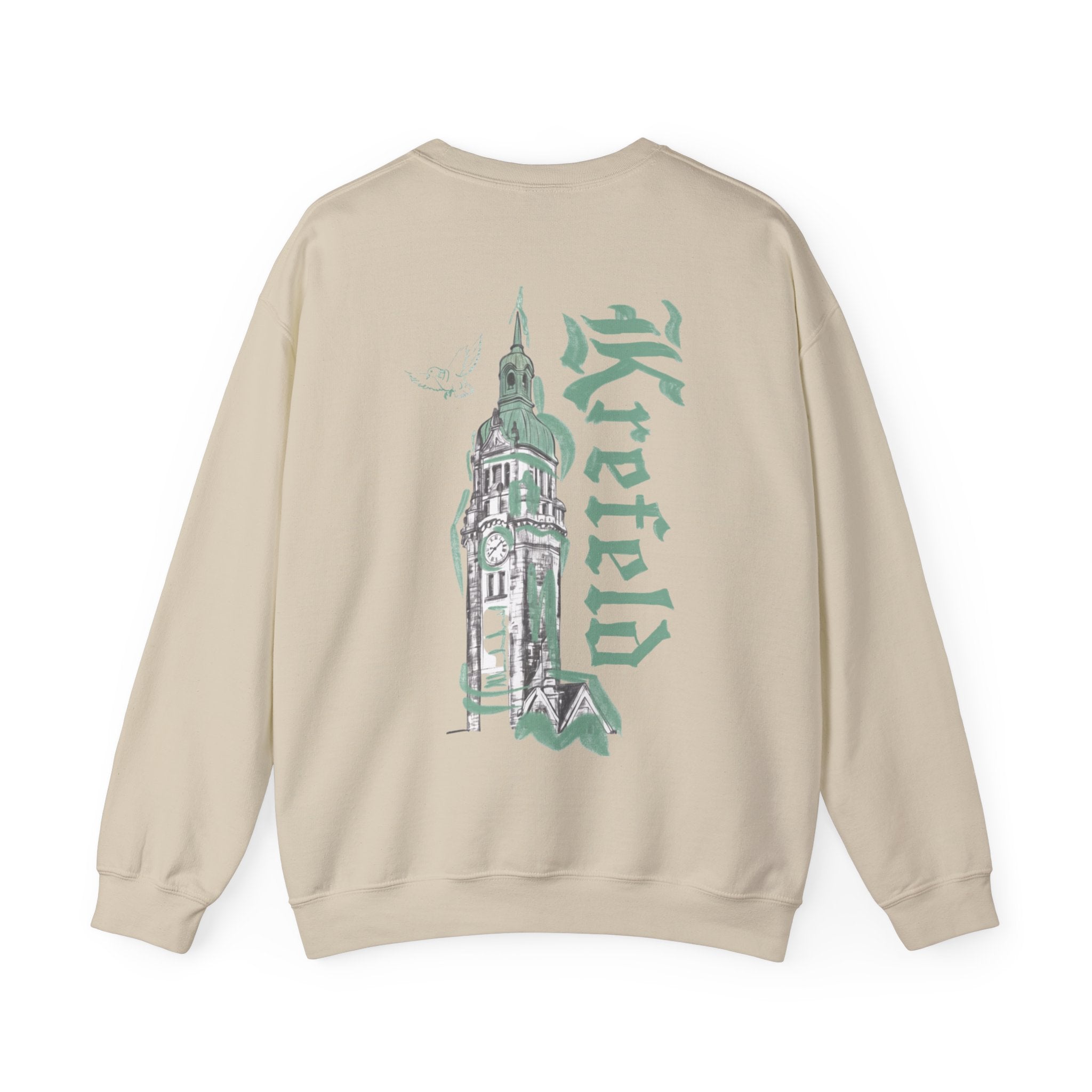 Krefeld HBF Tower Crewneck Sweater Backprint – Wear your City Kollektion | ORGNL Fabrics
