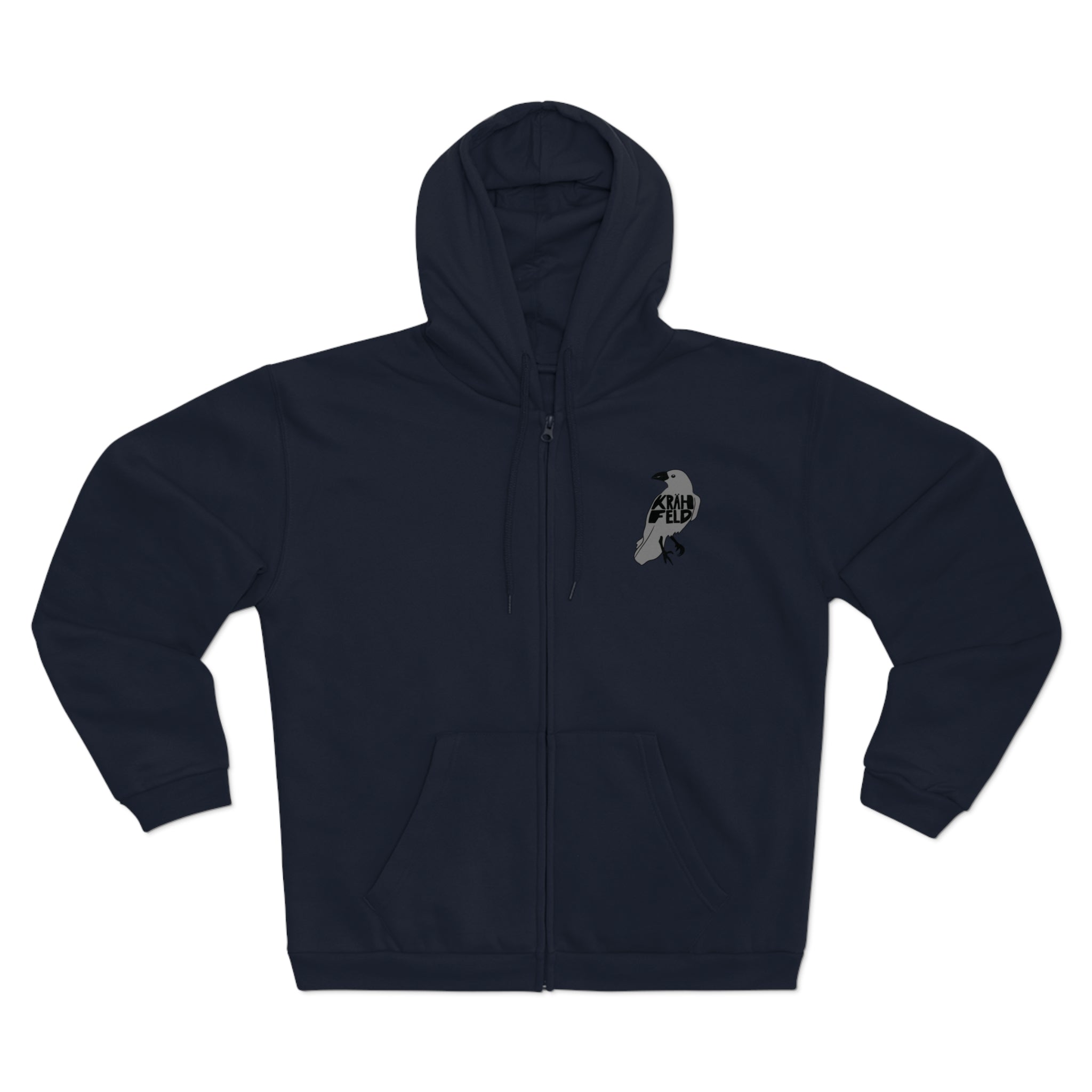 Krähfeld Zip-Hoodie – Krefeld Raben Logo Streetwear | ORGNL Fabrics