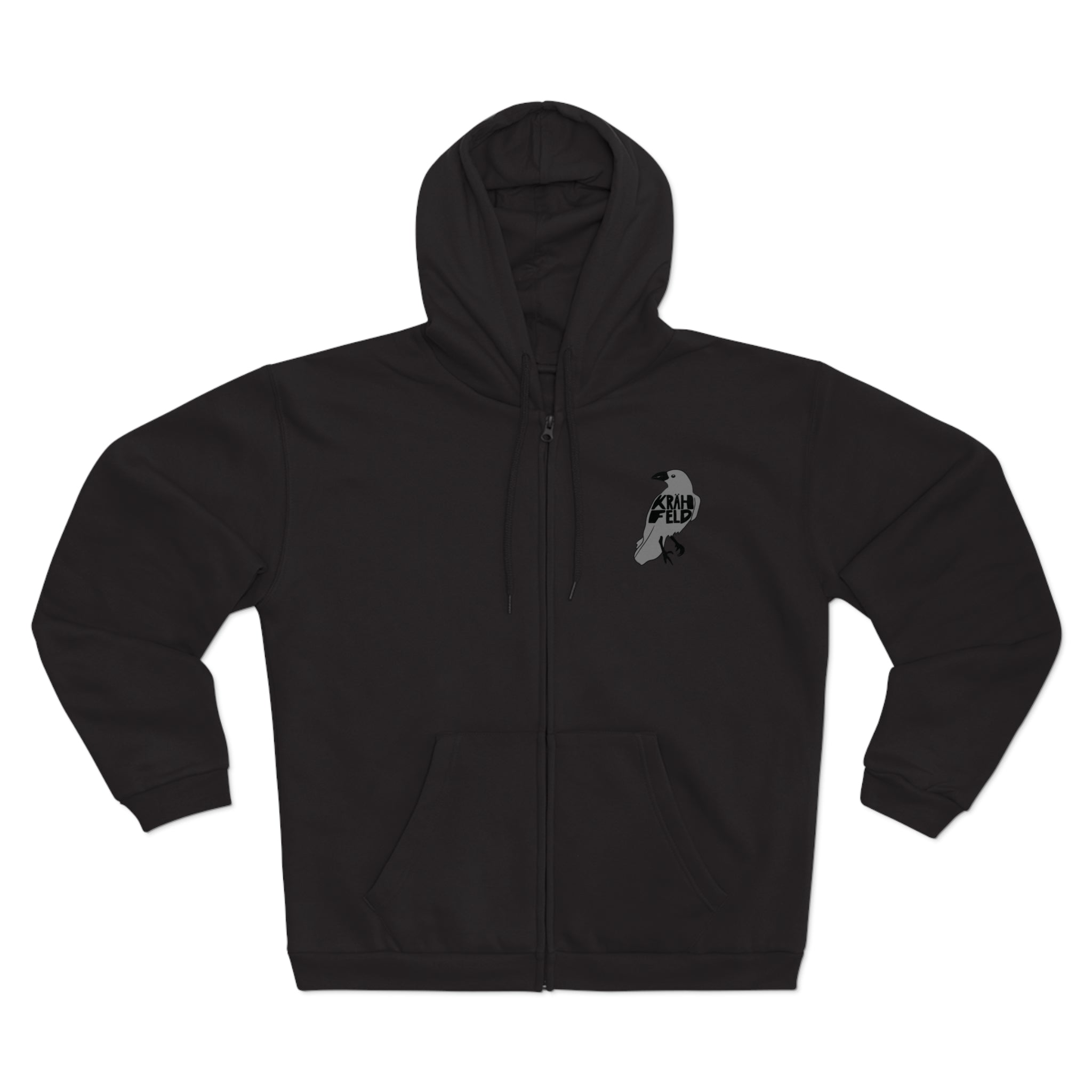 Krähfeld Zip-Hoodie – Krefeld Raben Logo Streetwear | ORGNL Fabrics