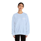 Kahfeld Logo Crewneck Sweatshirt — Minimal White Graphic Sweatshirt