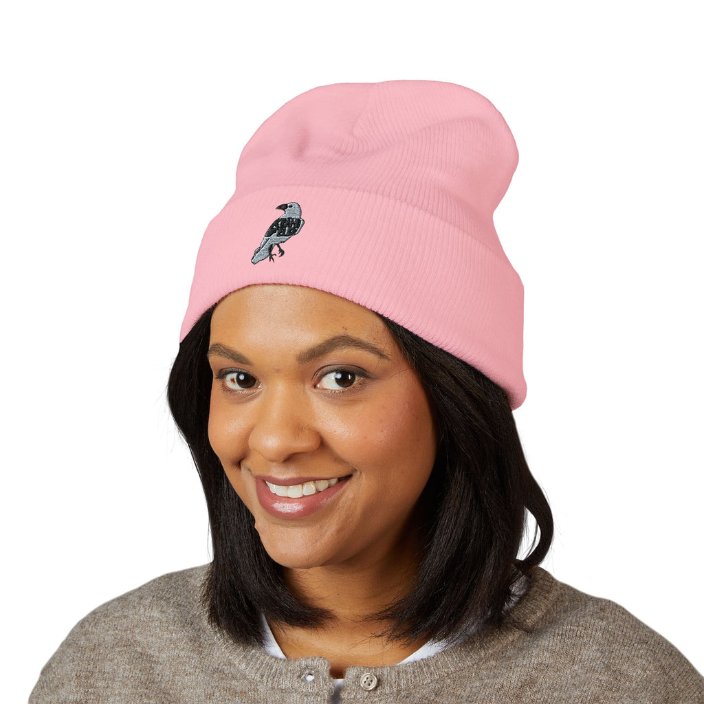 Krähfeld Raven Beanie — Bestickter Rabe | ORGNL Fabrics