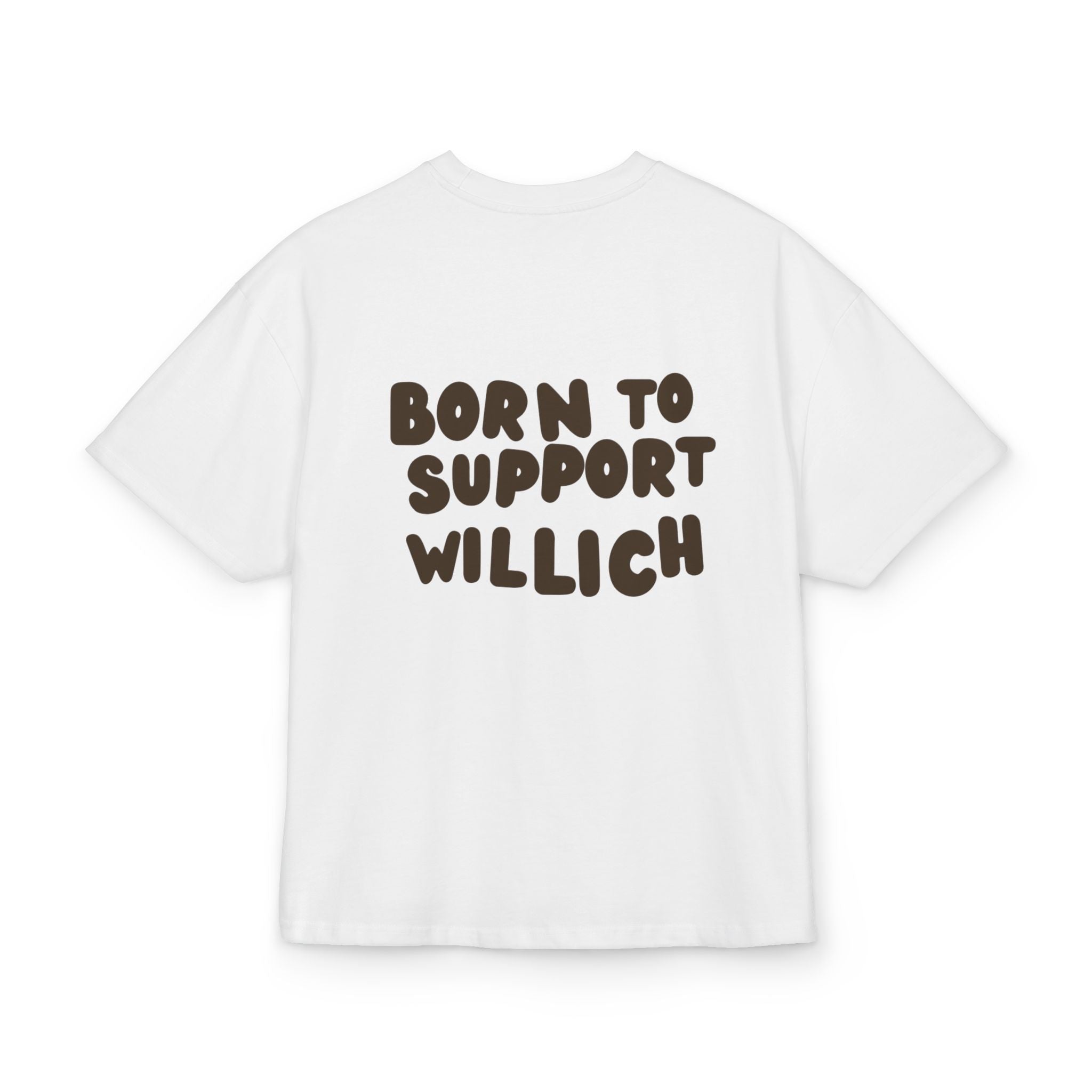 Born to Support Willich Heavy Oversized T-Shirt Backprint – Wear your City Kollektion | ORGNL Fabrics