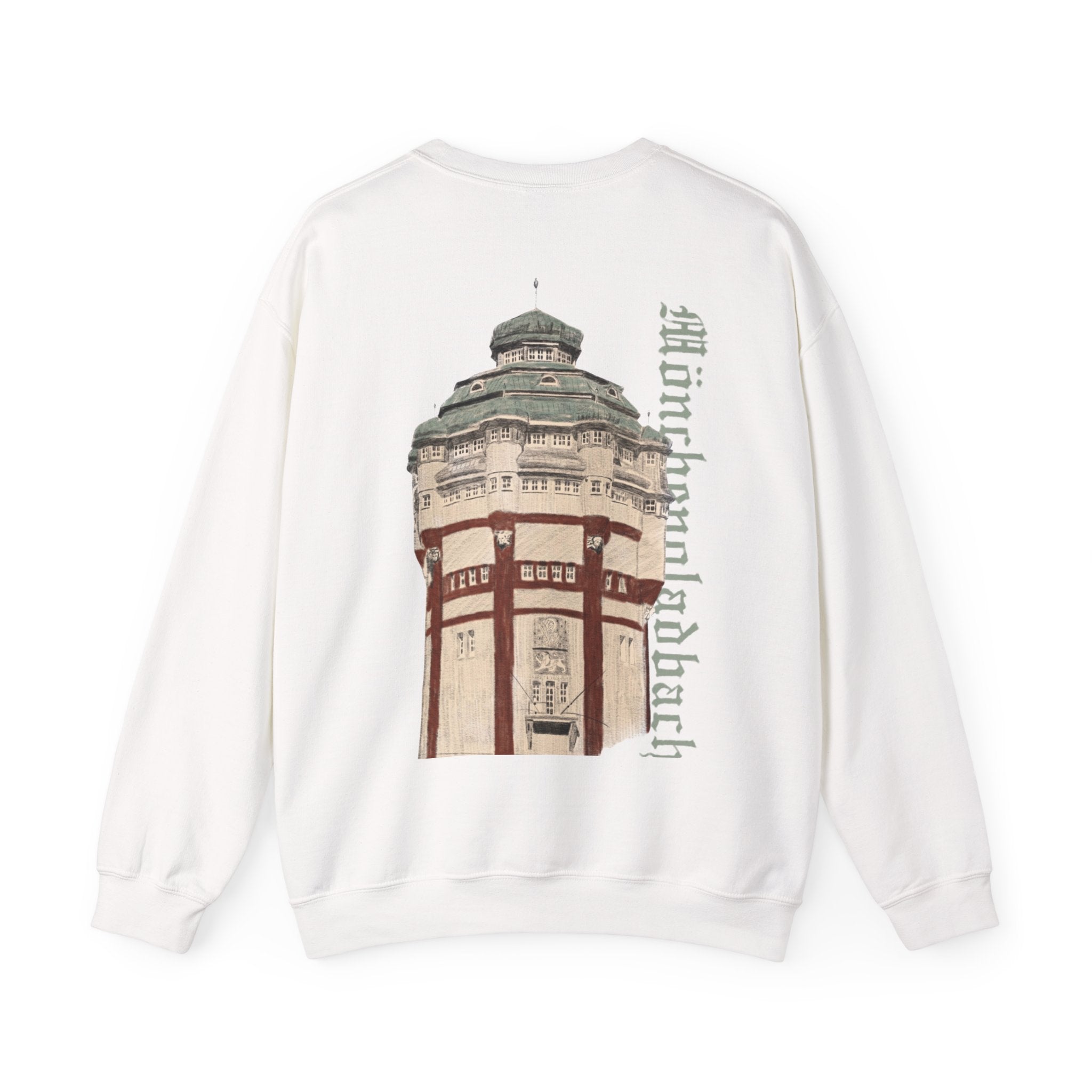 Mönchengladbach Wasserturm Crewneck Sweater Backprint – Wear your City Kollektion | ORGNL Fabrics