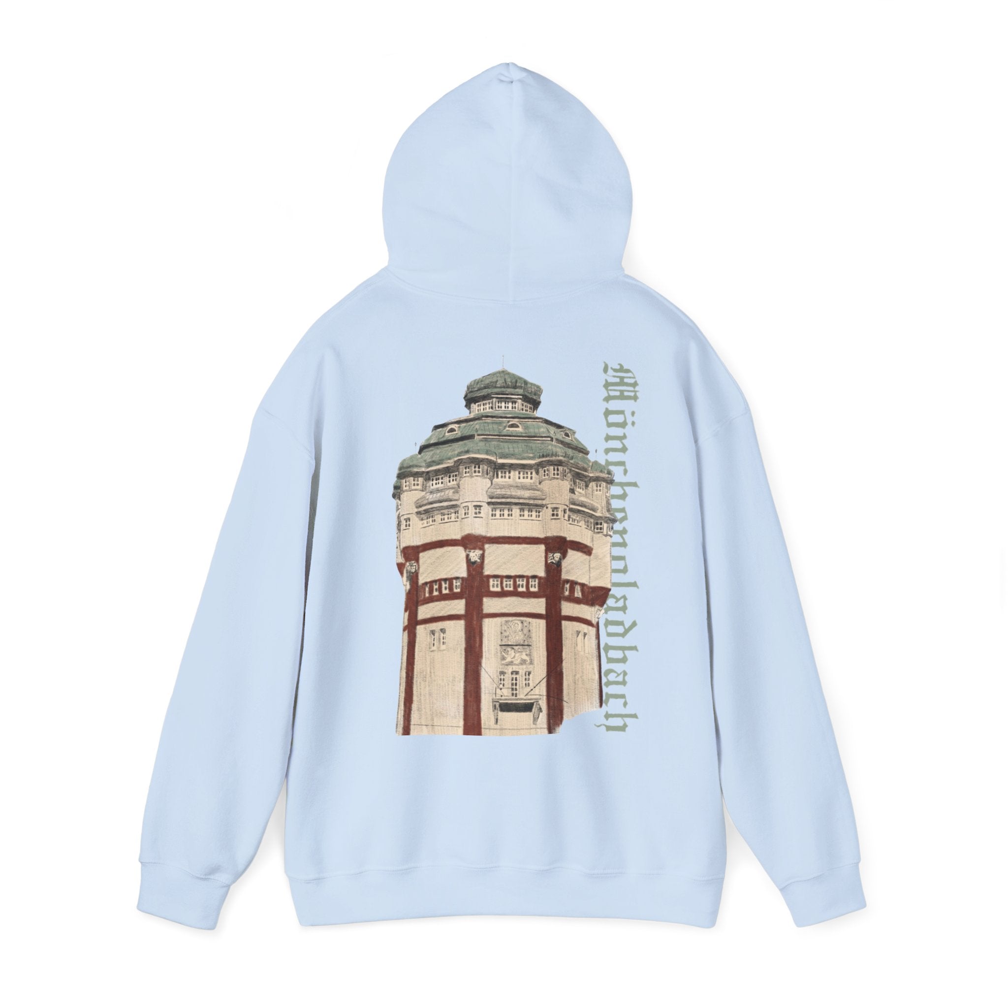Mönchengladbach Wasserturm Hoodie Backprint – Wear your City Kollektion | ORGNL Fabrics
