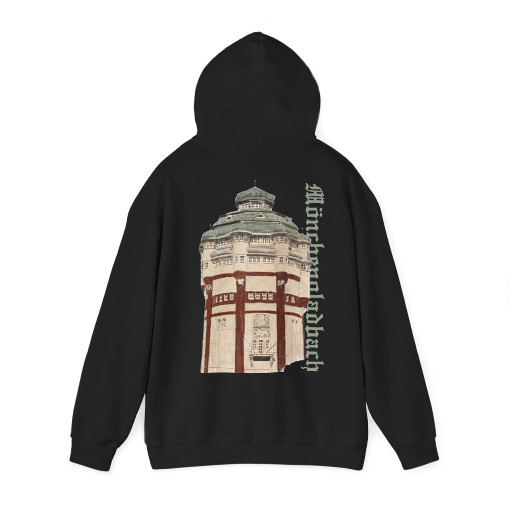 Mönchengladbach Wasserturm Hoodie Backprint – Wear your City Kollektion | ORGNL Fabrics