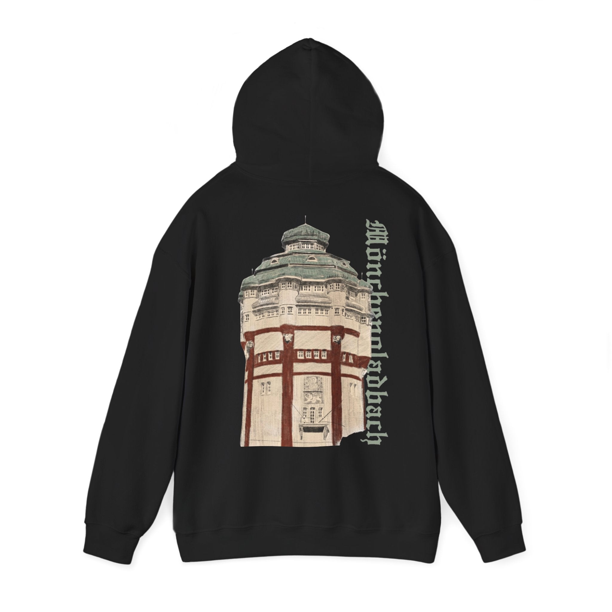 Mönchengladbach Wasserturm Hoodie Backprint – Wear your City Kollektion | ORGNL Fabrics