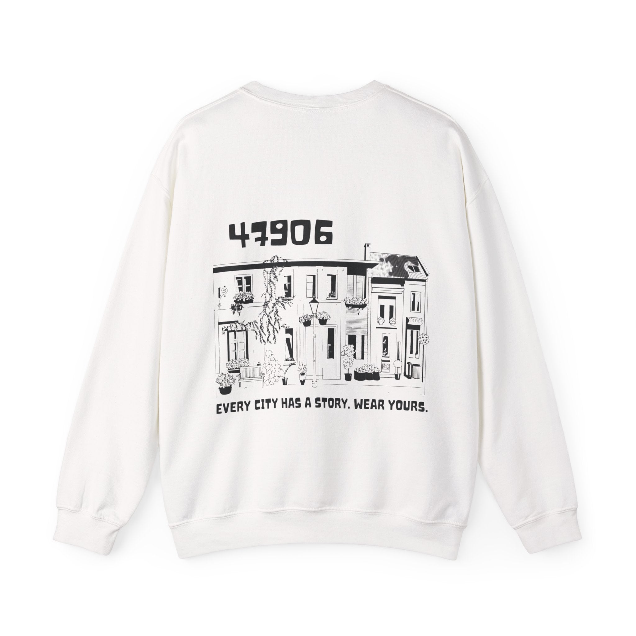 47906 Kempen Altstadt Crewneck Sweater Backprint – Wear your City Kollektion | ORGNL Fabrics