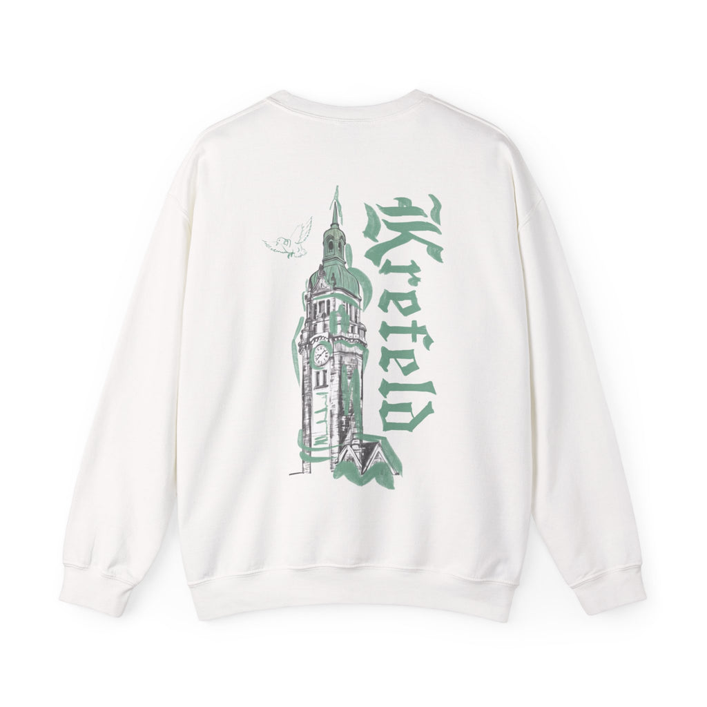 Krefeld HBF Tower Crewneck Sweater Backprint – Wear your City Kollektion | ORGNL Fabrics
