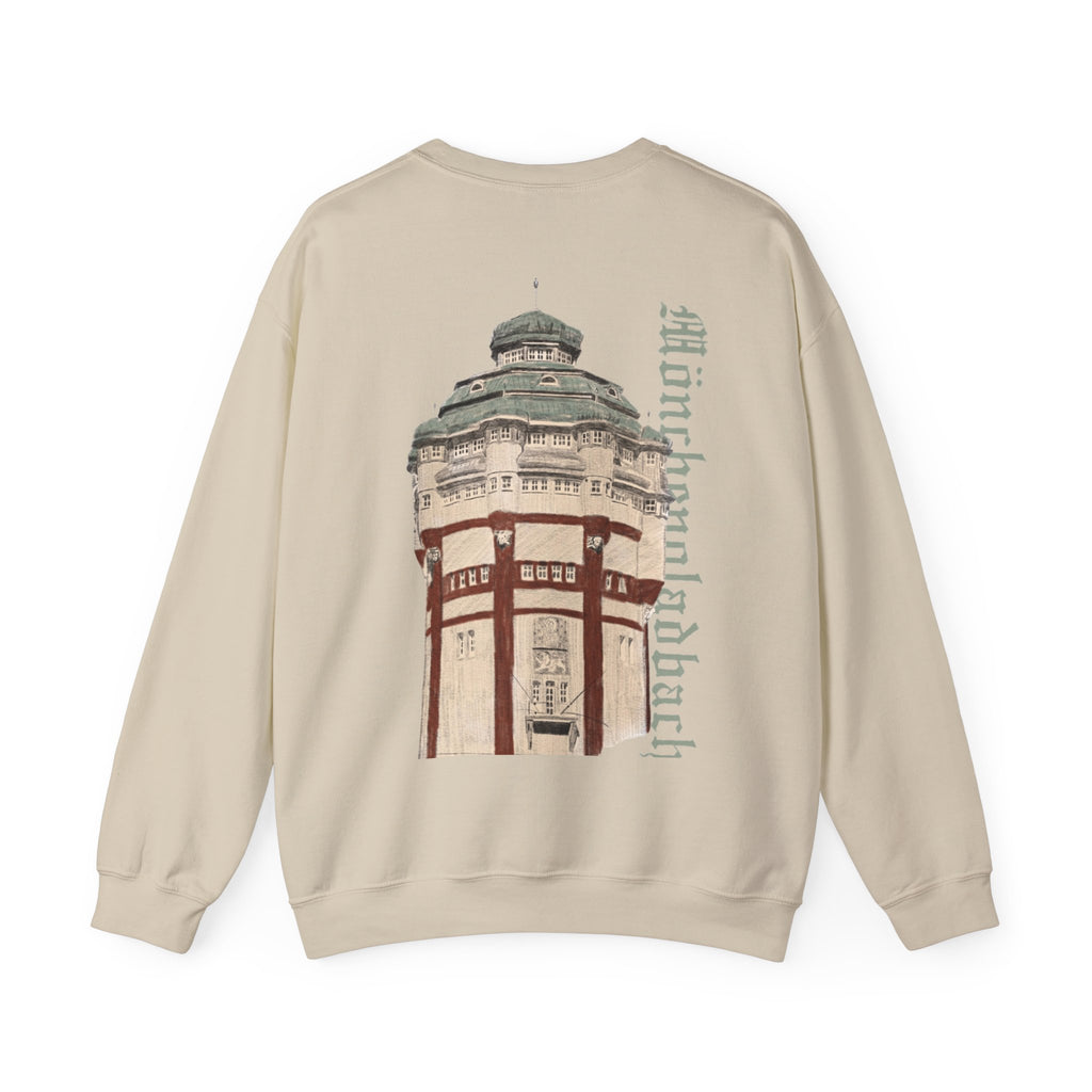 Mönchengladbach Wasserturm Crewneck Sweater Backprint – Wear your City Kollektion | ORGNL Fabrics