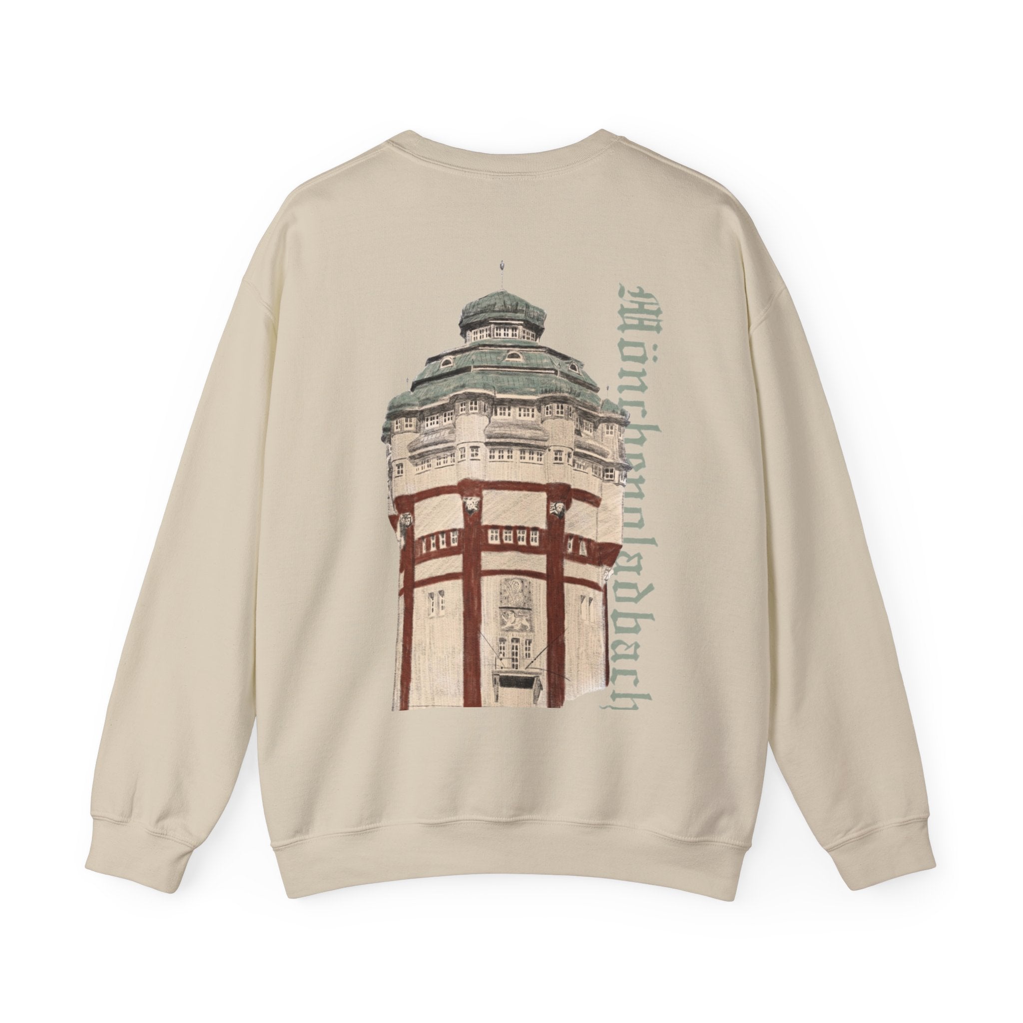 Mönchengladbach Wasserturm Crewneck Sweater Backprint – Wear your City Kollektion | ORGNL Fabrics