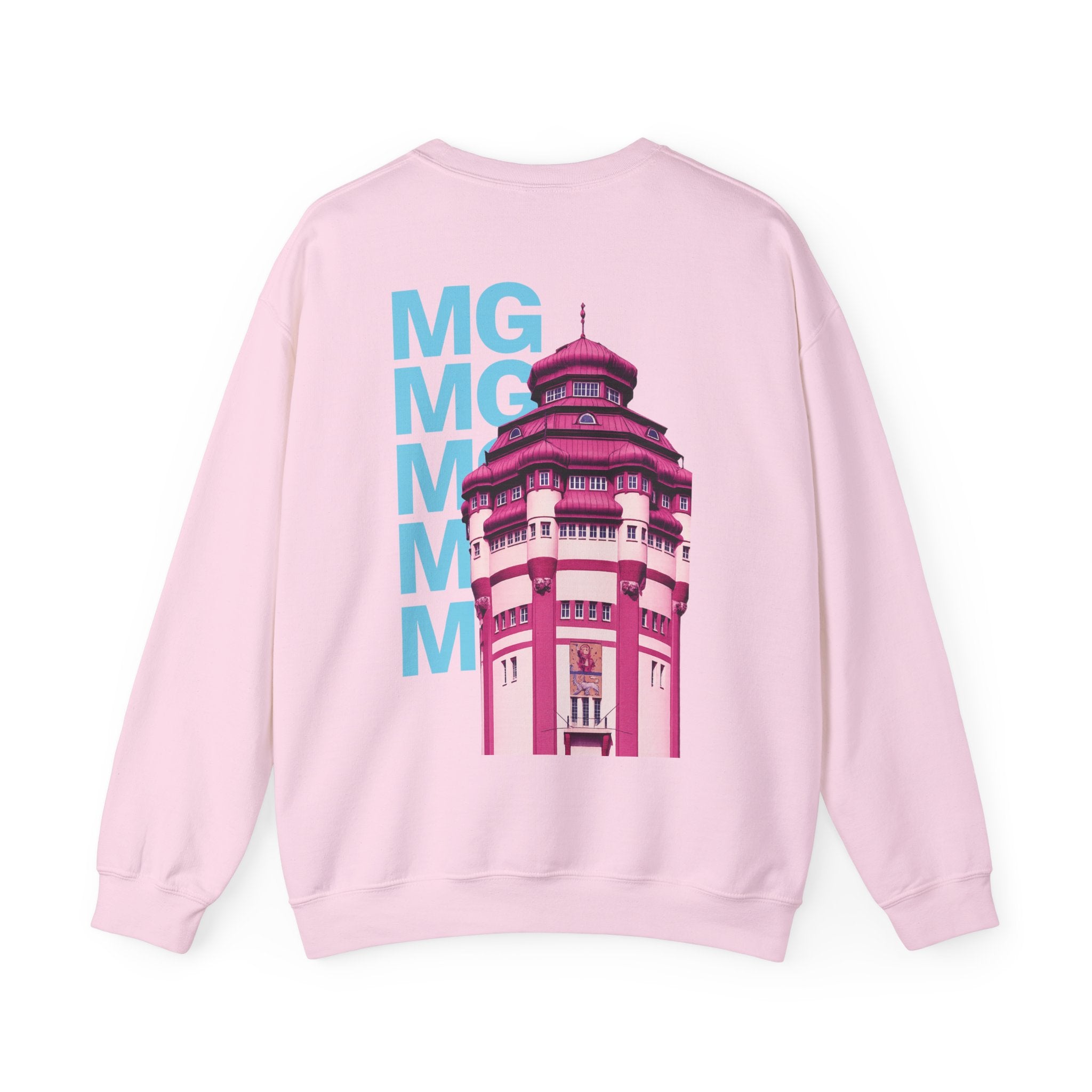 Mönchengladbach Wasserturm Neon Graphic Crewneck Sweater – Wear your City Kollektion | ORGNL Fabrics