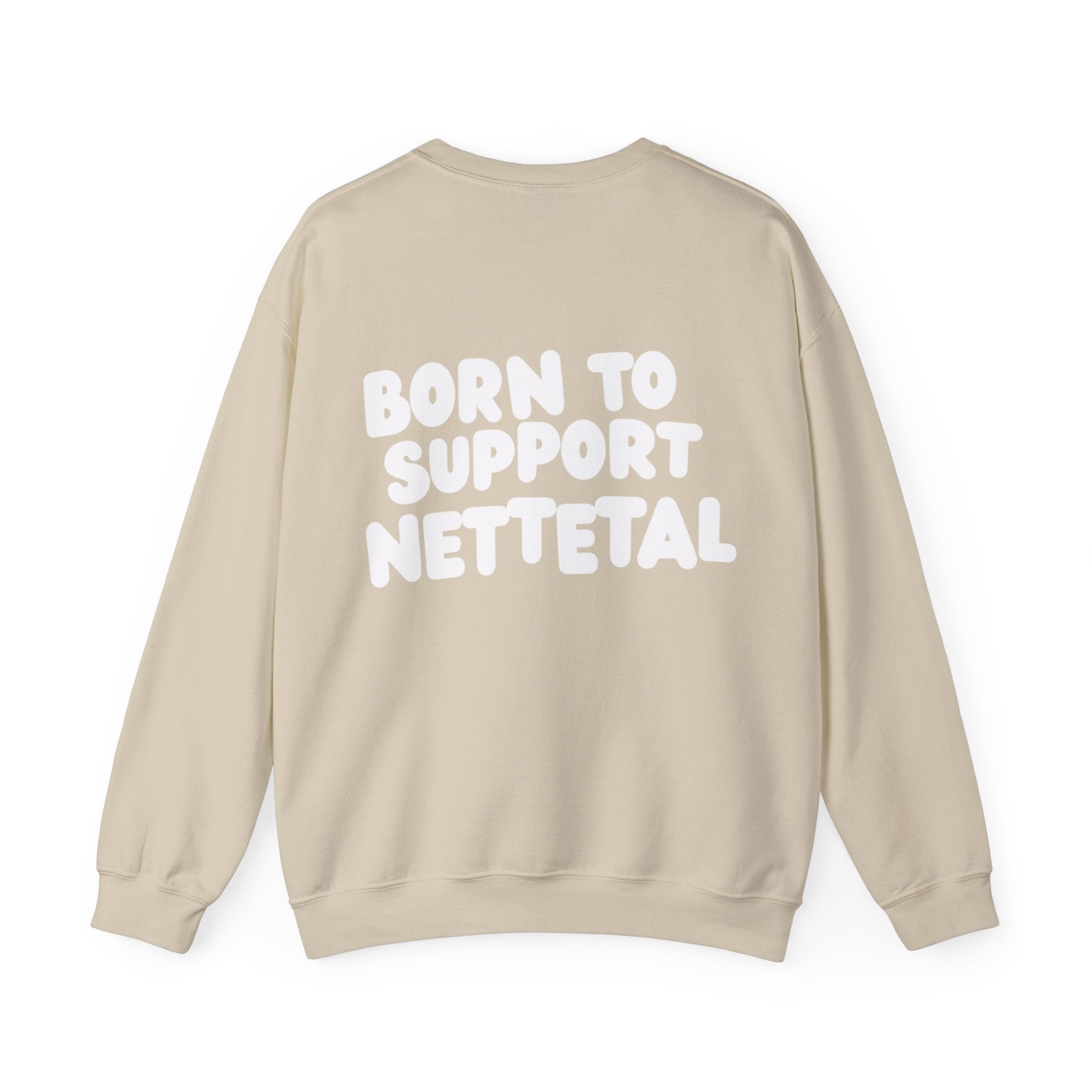 Born to Support Nettetal Crewneck Sweater Backprint – Wear your City Kollektion | ORGNL Fabrics