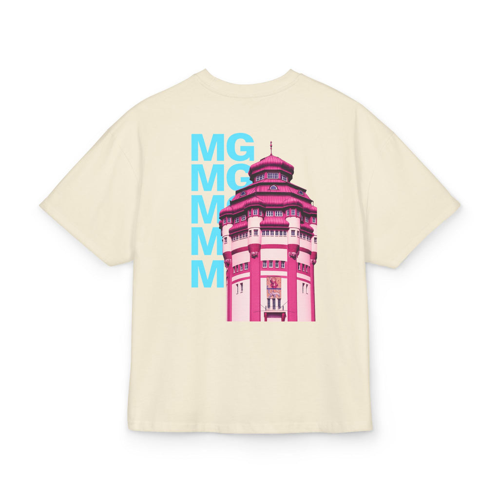 Mönchengladbach Wasserturm Neon Graphic Oversize Fit T-Shirt – Wear your City Kollektion | ORGNL Fabrics