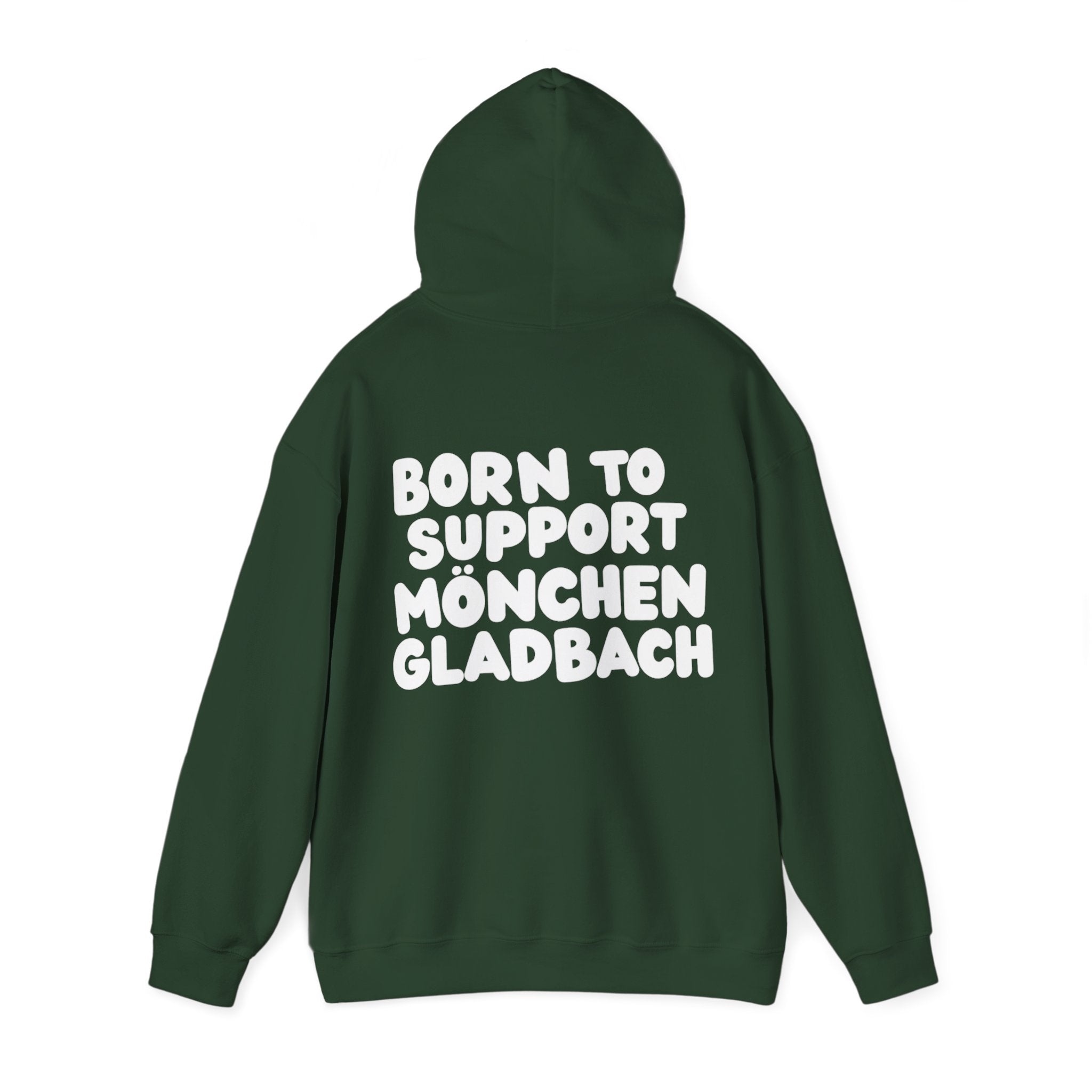 Born to Support Mönchengladbach Hoodie Backprint – Wear your City Kollektion | ORGNL Fabrics