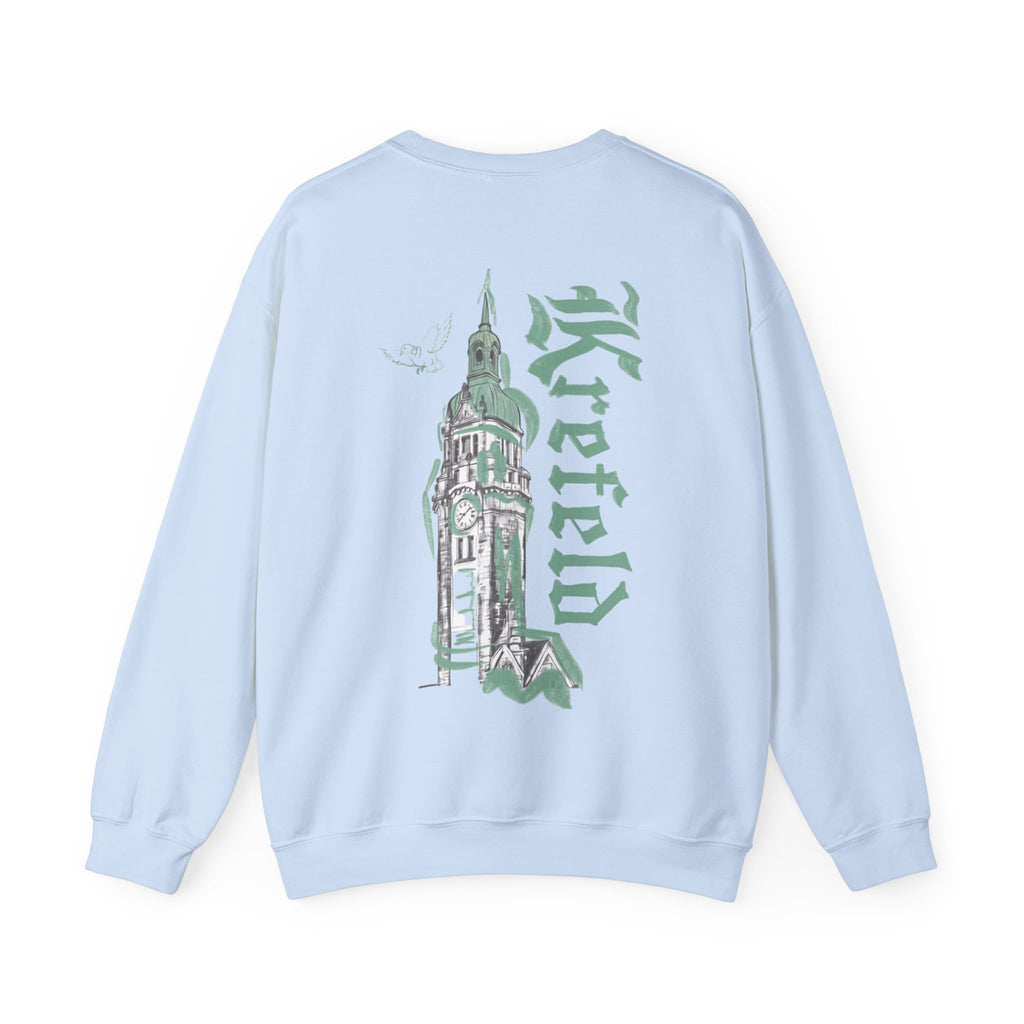 Krefeld HBF Tower Crewneck Sweater Backprint – Wear your City Kollektion | ORGNL Fabrics
