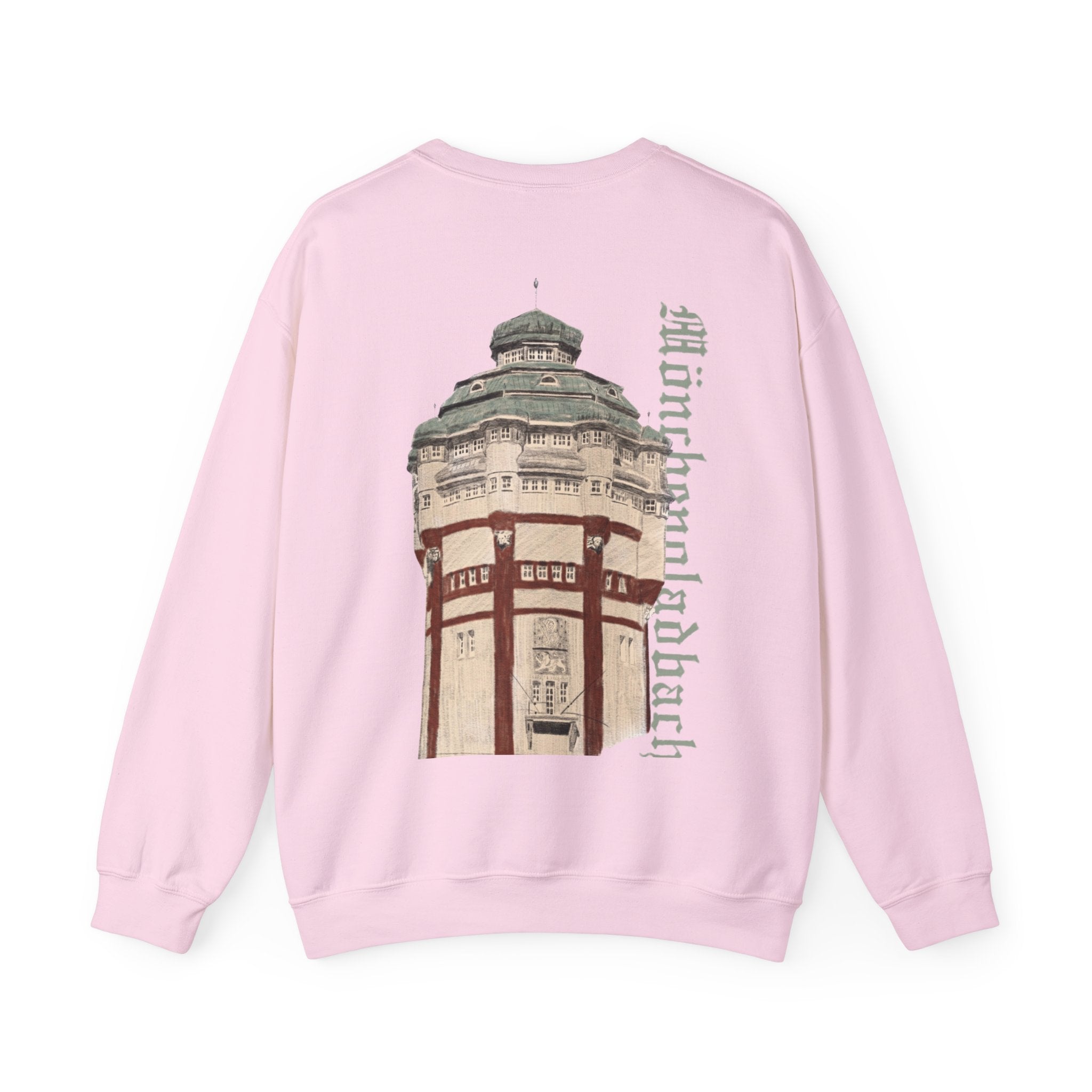 Mönchengladbach Wasserturm Crewneck Sweater Backprint – Wear your City Kollektion | ORGNL Fabrics