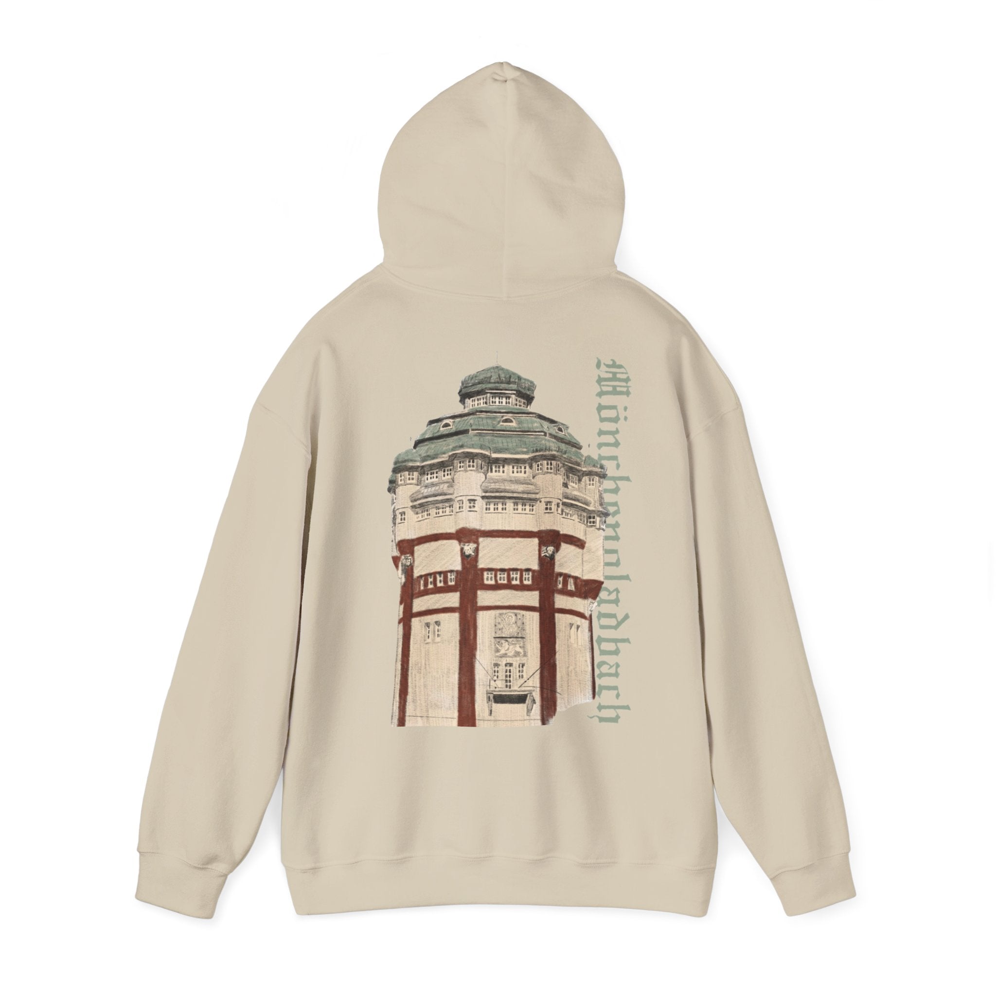 Mönchengladbach Wasserturm Hoodie Backprint – Wear your City Kollektion | ORGNL Fabrics