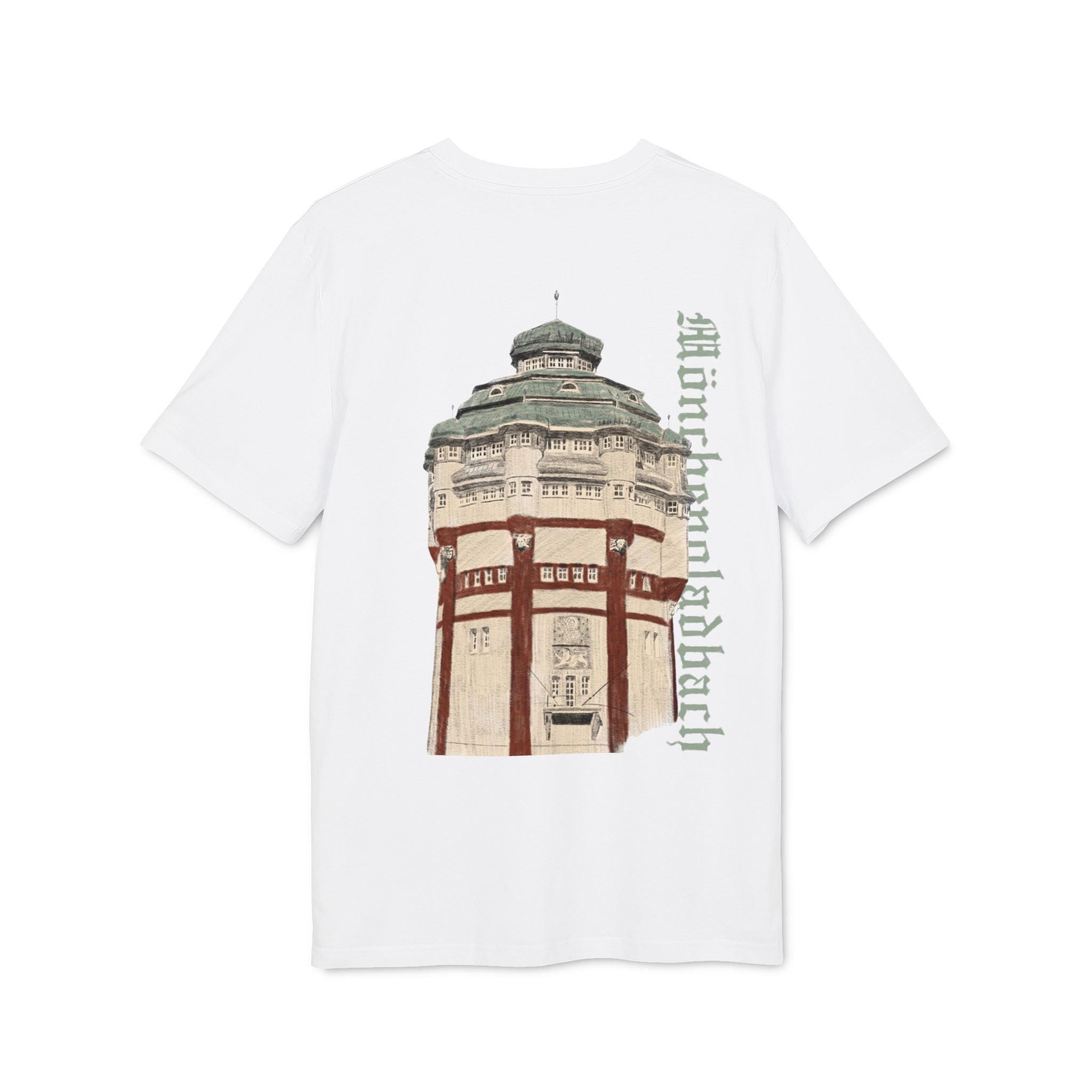 Mönchengladbach Wasserturm Slim Fit T-Shirt Backprint – Wear your City Kollektion | ORGNL Fabrics