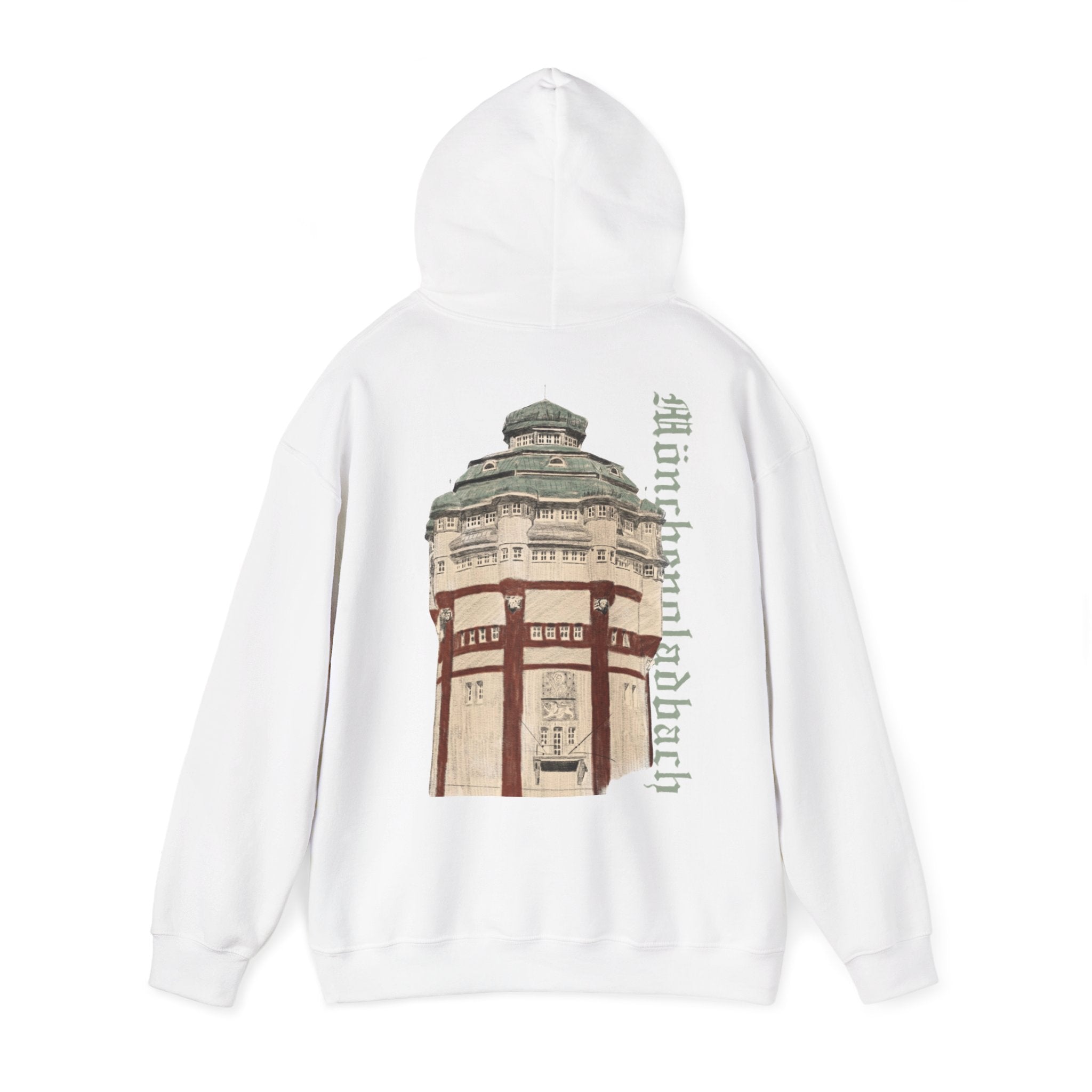 Mönchengladbach Wasserturm Hoodie Backprint – Wear your City Kollektion | ORGNL Fabrics