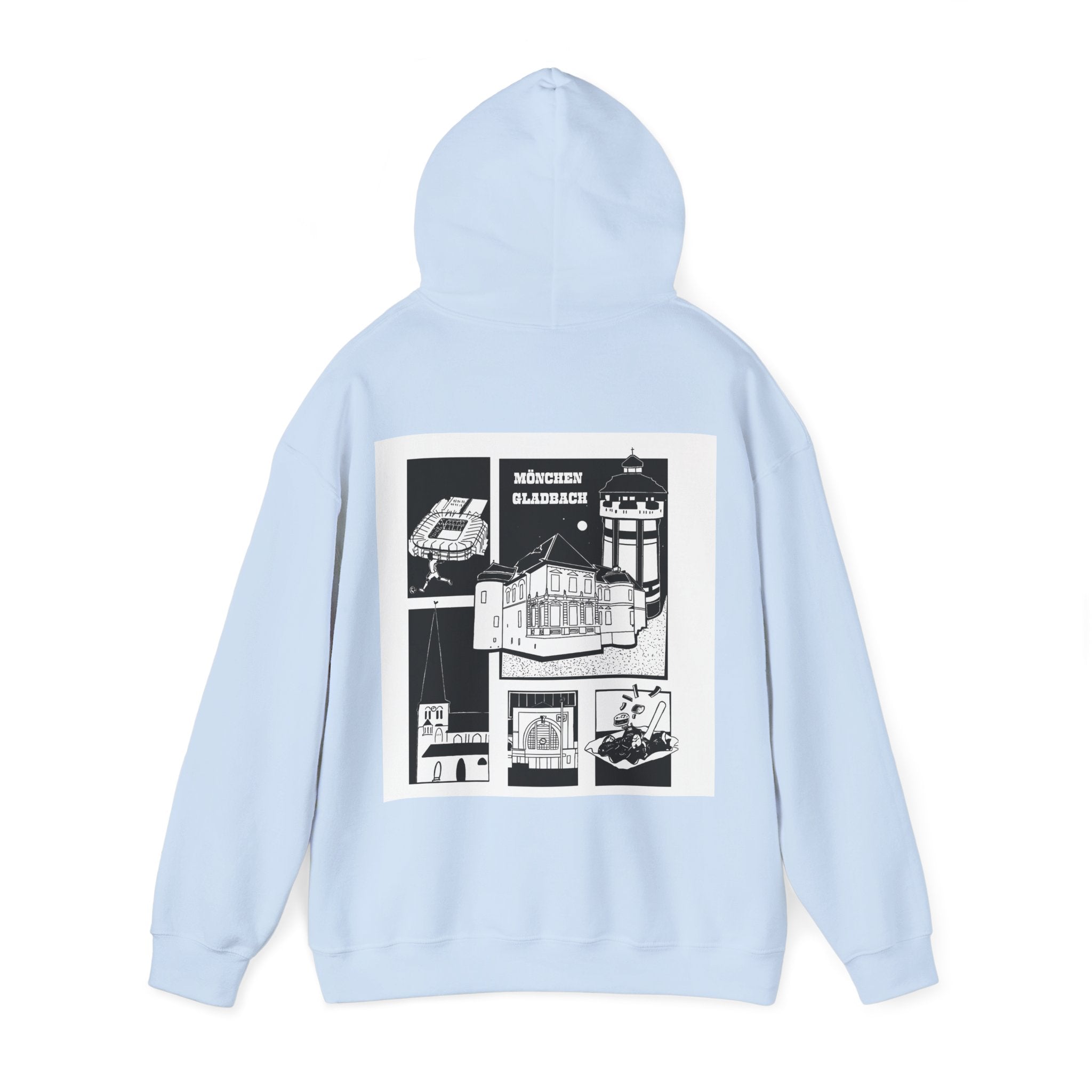 Mönchengladbach Stories Graphic Hoodie Backprint – Wear your City Kollektion | ORGNL Fabrics