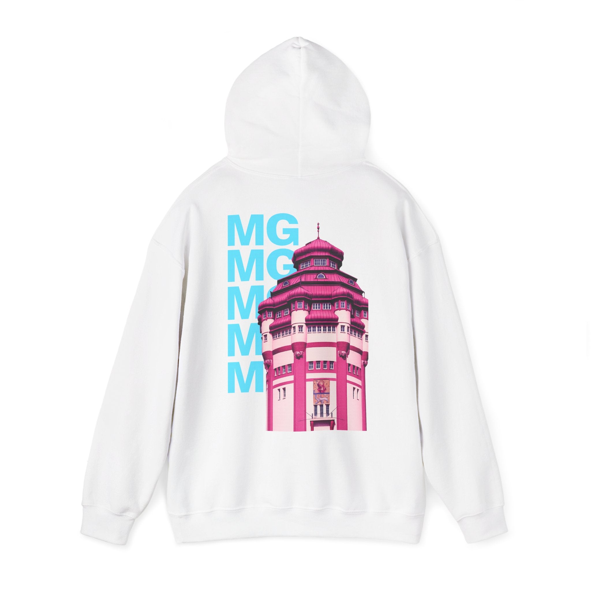 Mönchengladbach Wasserturm Neon Graphic Hoodie – Wear your City Kollektion | ORGNL Fabrics