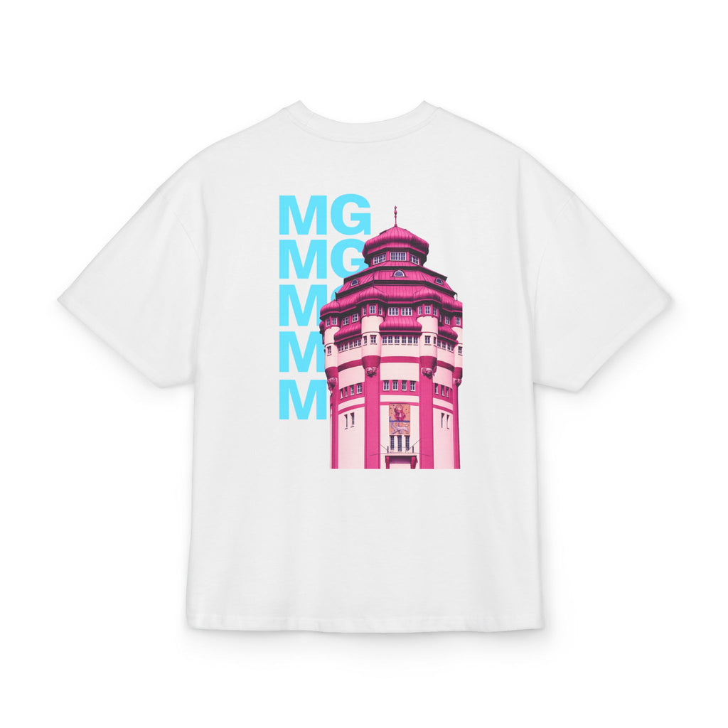 Mönchengladbach Wasserturm Neon Graphic Oversize Fit T-Shirt – Wear your City Kollektion | ORGNL Fabrics
