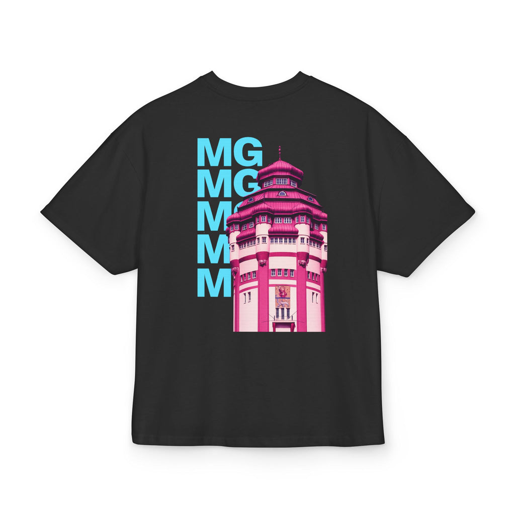 Mönchengladbach Wasserturm Neon Graphic Oversize Fit T-Shirt – Wear your City Kollektion | ORGNL Fabrics