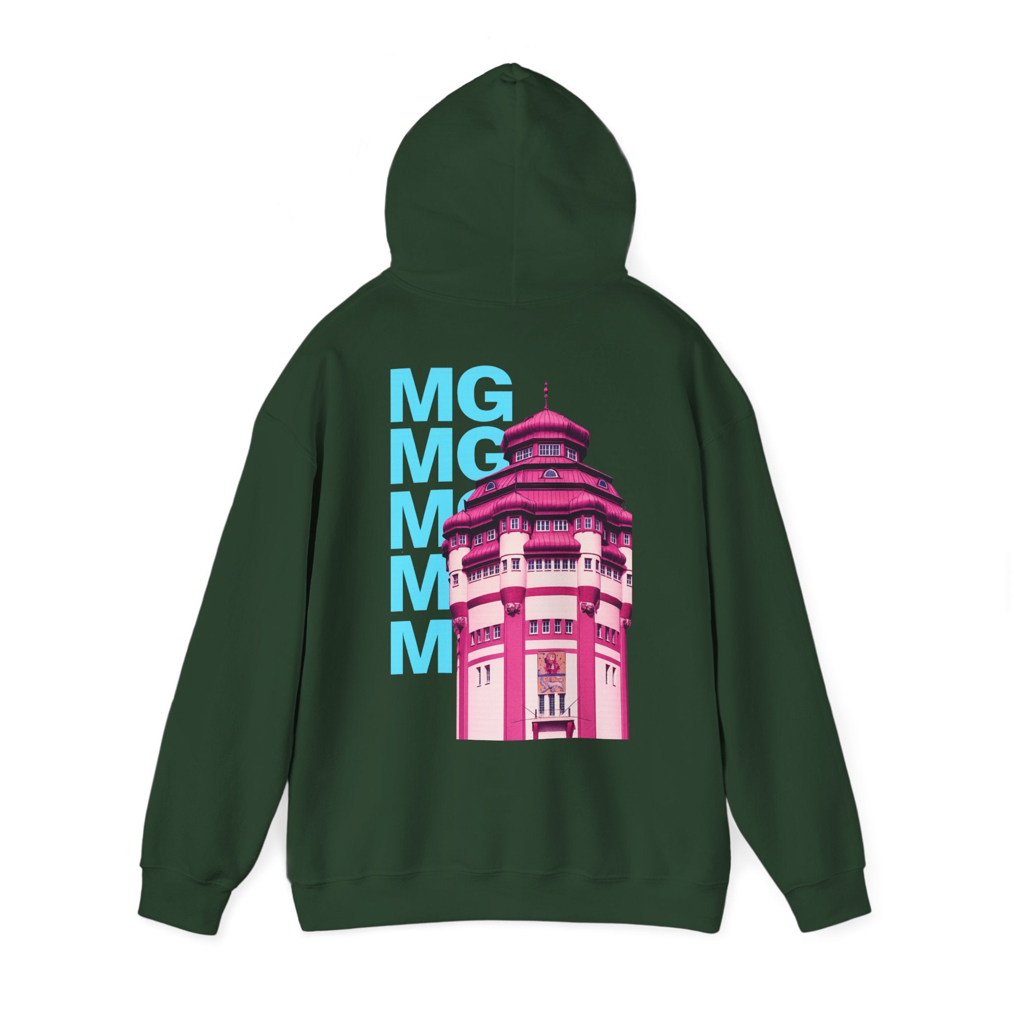 Mönchengladbach Wasserturm Neon Graphic Hoodie – Wear your City Kollektion | ORGNL Fabrics