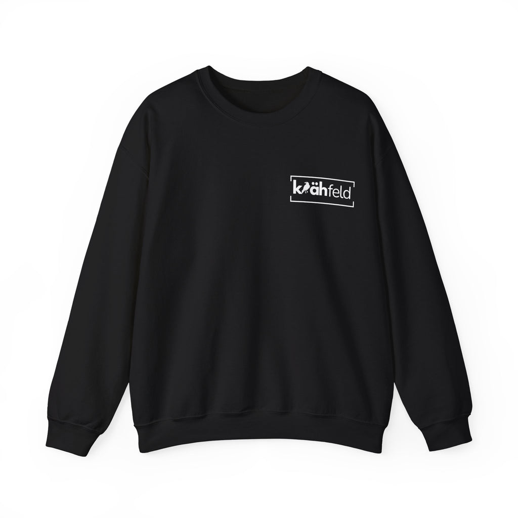 Kahfeld Logo Crewneck Sweatshirt — Minimal White Graphic Sweatshirt