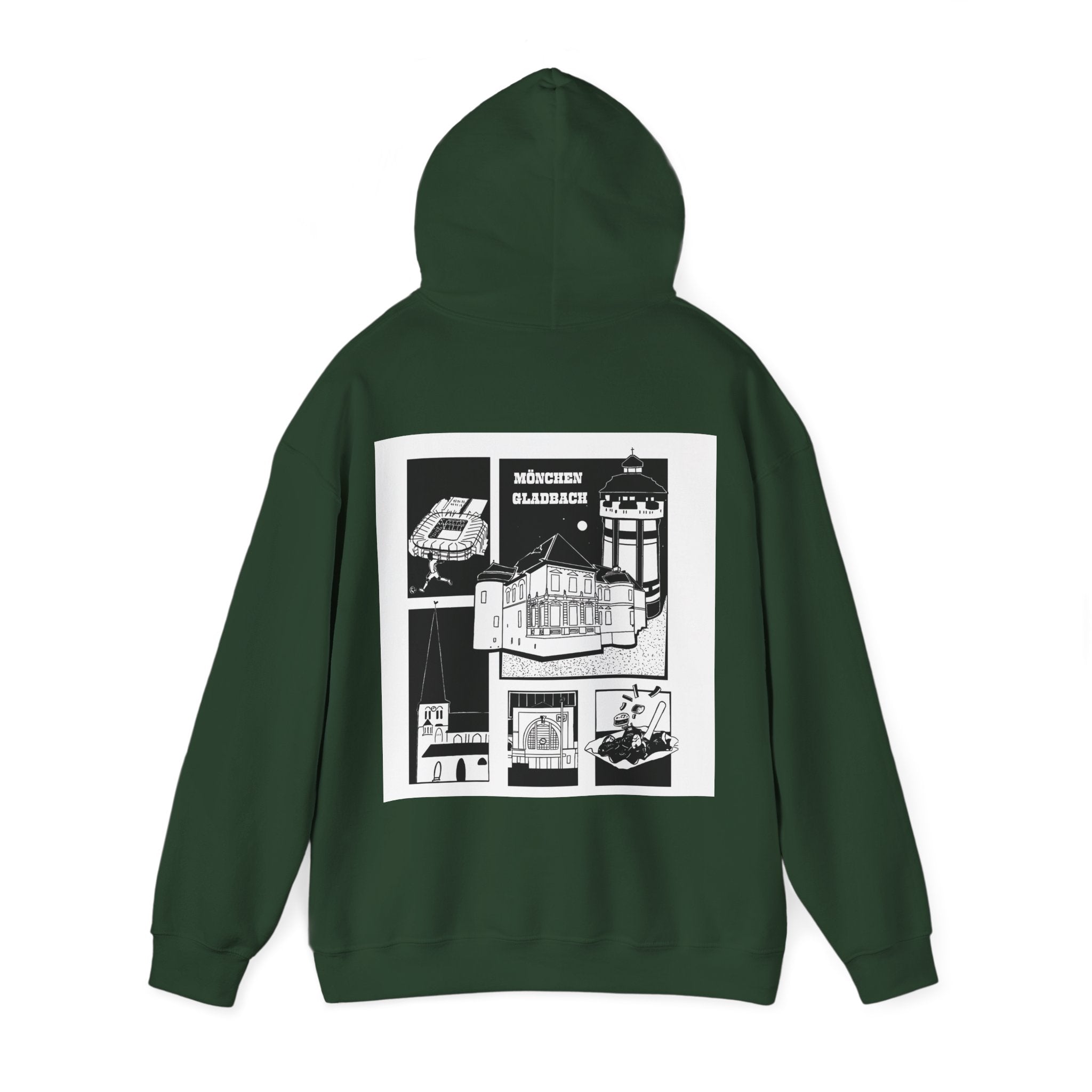 Mönchengladbach Stories Graphic Hoodie Backprint – Wear your City Kollektion | ORGNL Fabrics