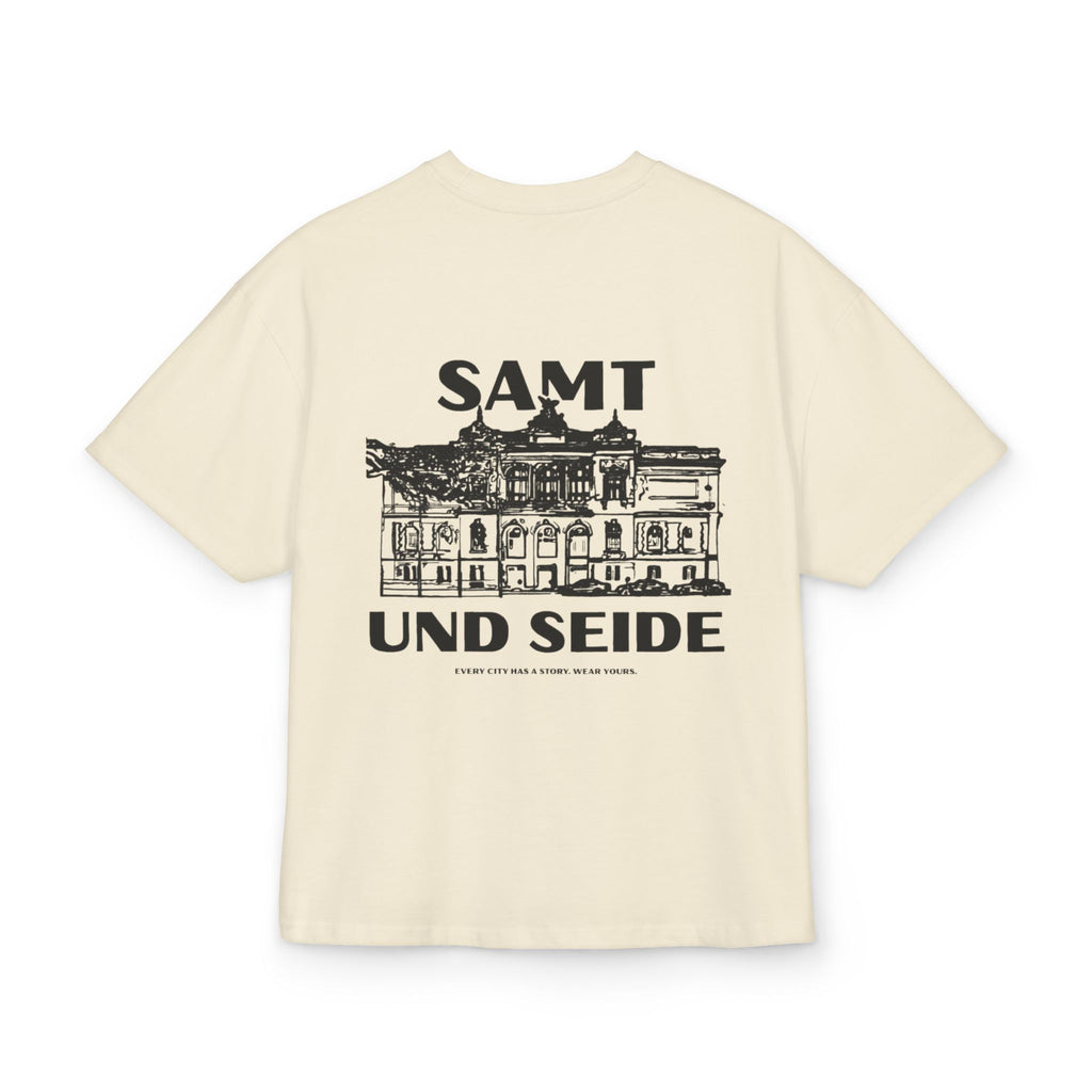 Samt & Seide Heavy Oversized T-Shirt Backprint – Wear your City Kollektion | ORGNL Fabrics