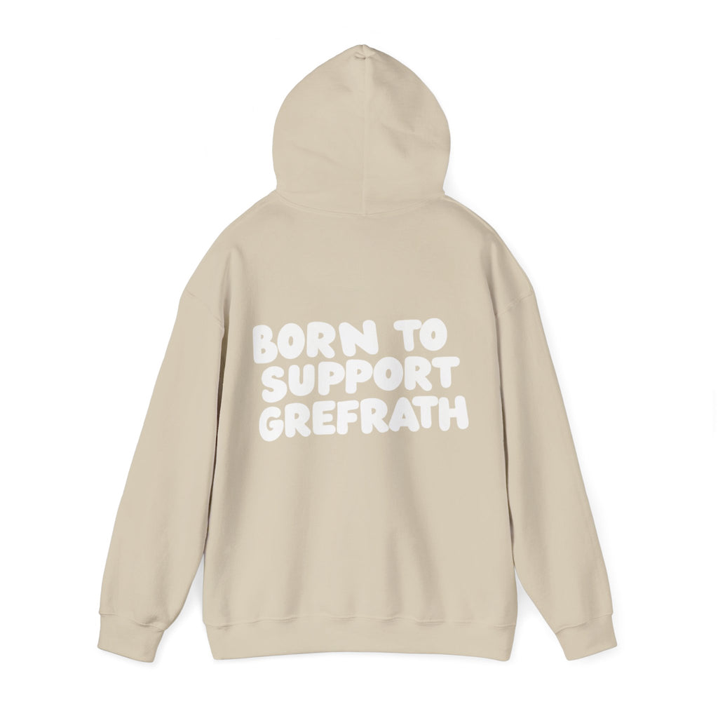 Born to Support Grefrath Hoodie Backprint – Wear your City Kollektion | ORGNL Fabrics