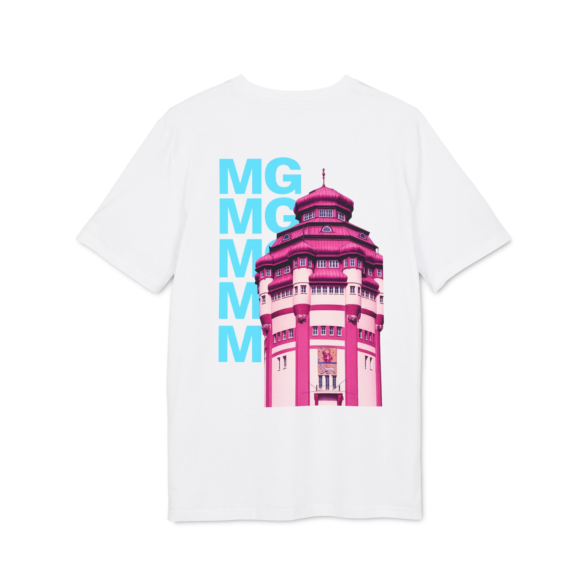 Mönchengladbach Wasserturm Neon Graphic Slim Fit T-Shirt – Wear your City Kollektion | ORGNL Fabrics