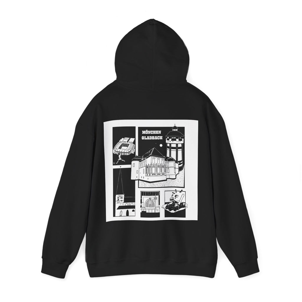 Mönchengladbach Stories Graphic Hoodie Backprint – Wear your City Kollektion | ORGNL Fabrics