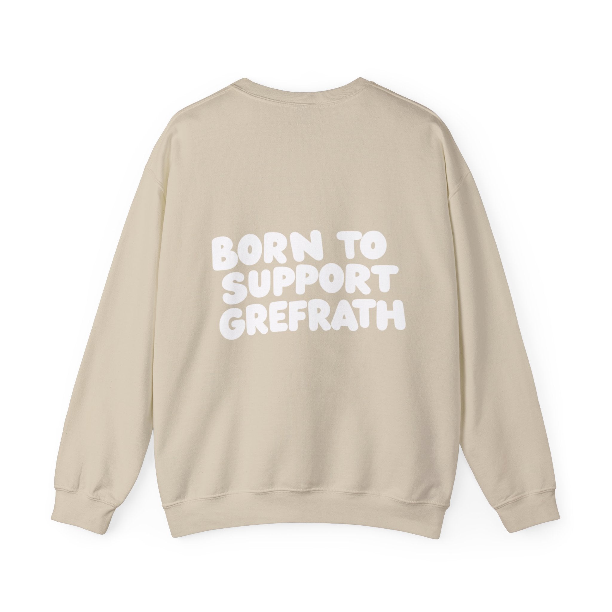 Born to Support Grefrath Crewneck Sweater Backprint – Wear your City Kollektion | ORGNL Fabrics