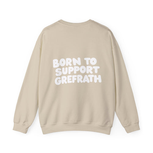 Born to Support Grefrath Crewneck Sweater Backprint – Wear your City Kollektion | ORGNL Fabrics