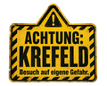 15x Sticker Achtung: Krefeld - Besuch auf eigene Gefahr Sticker | Meme Kollektion | Aufkleber