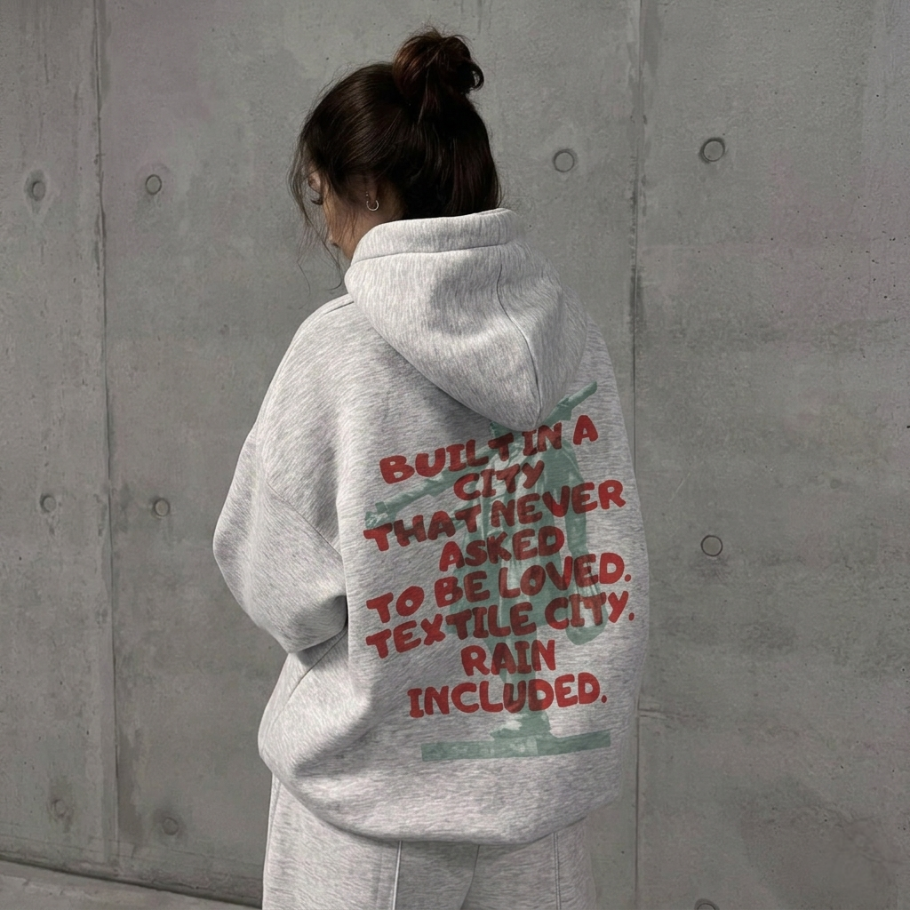 Krefeld Seidenweber Hoodie – Textile City Streetwear Pullover | ORGNL Fabrics